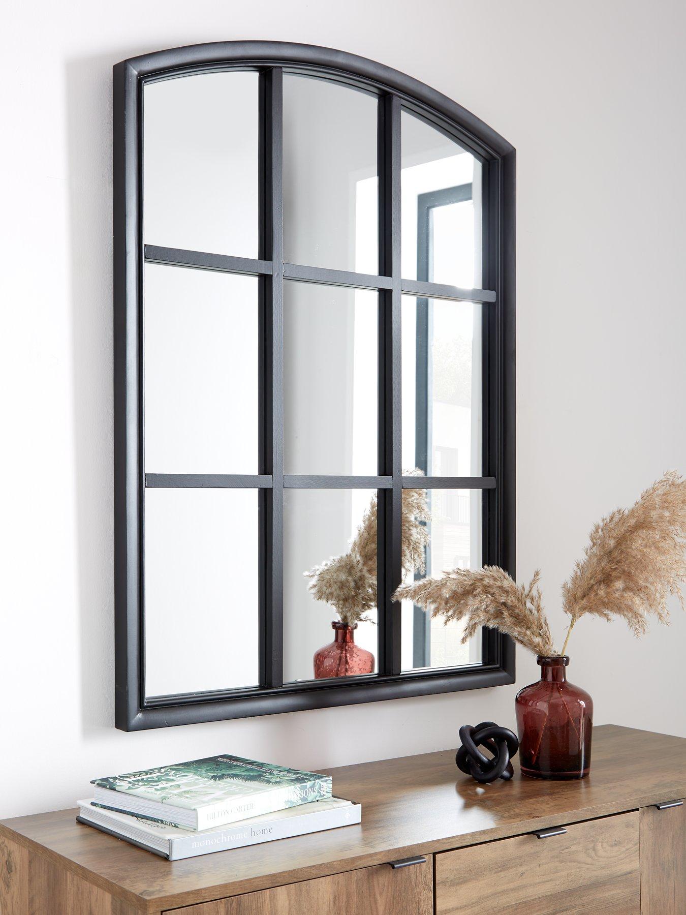 The Very Collection Wooden Window Pane Mirror 102 x 76 cm