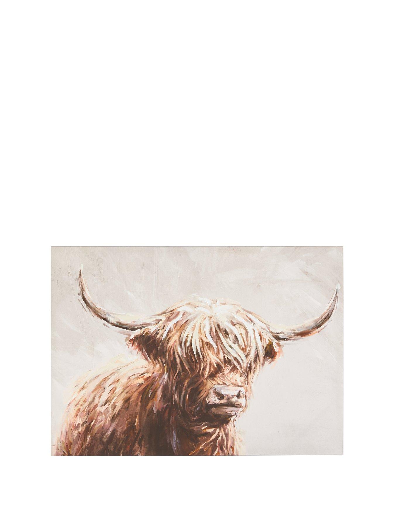  image of very-home-printed-highland-cow-canvas