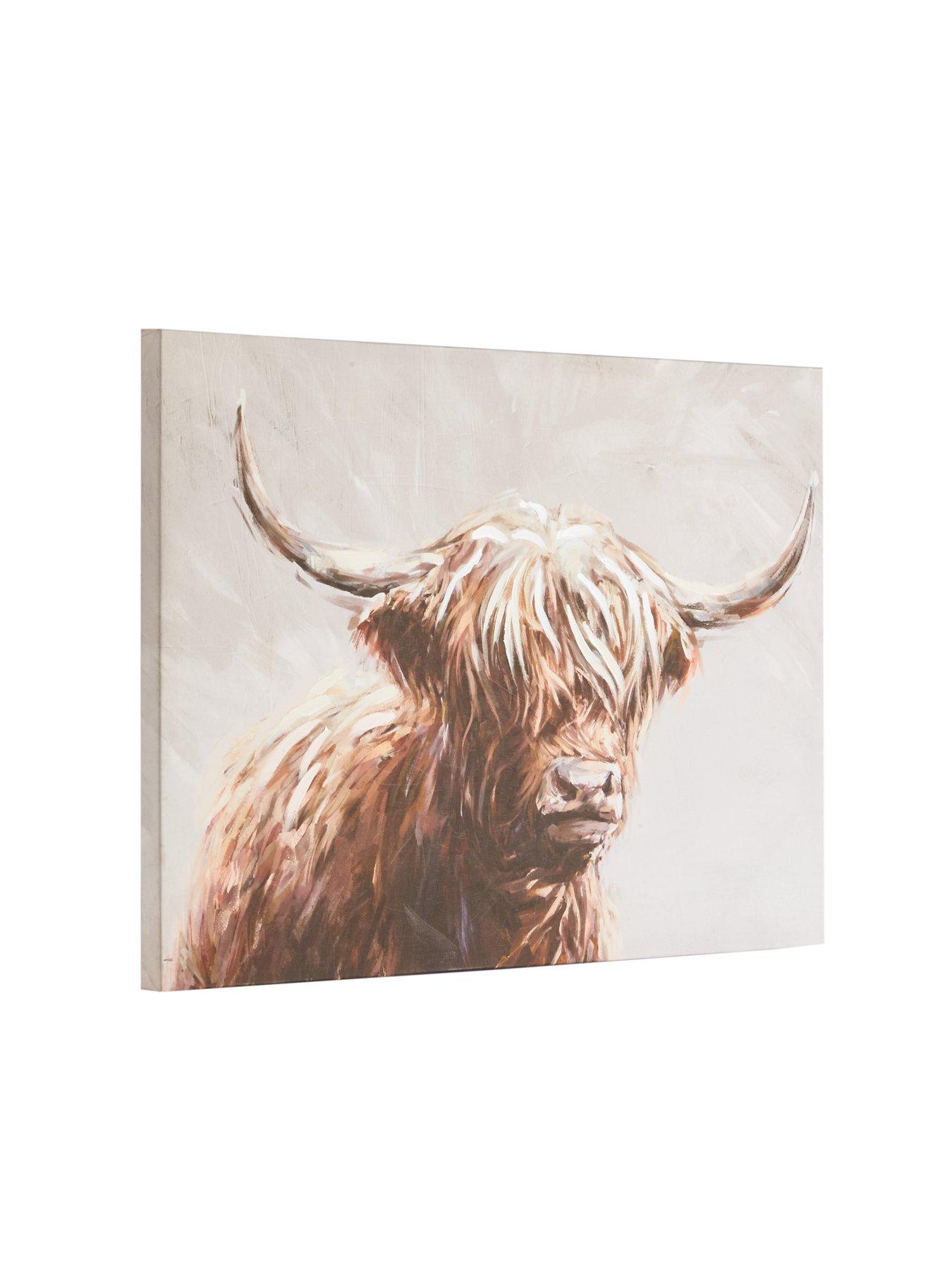  image of very-home-printed-highland-cow-canvas