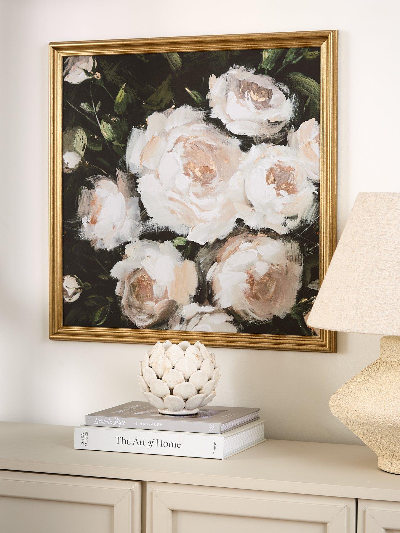 Image 1 of 6 of Very Home Tradition Framed Floral Canvas Print