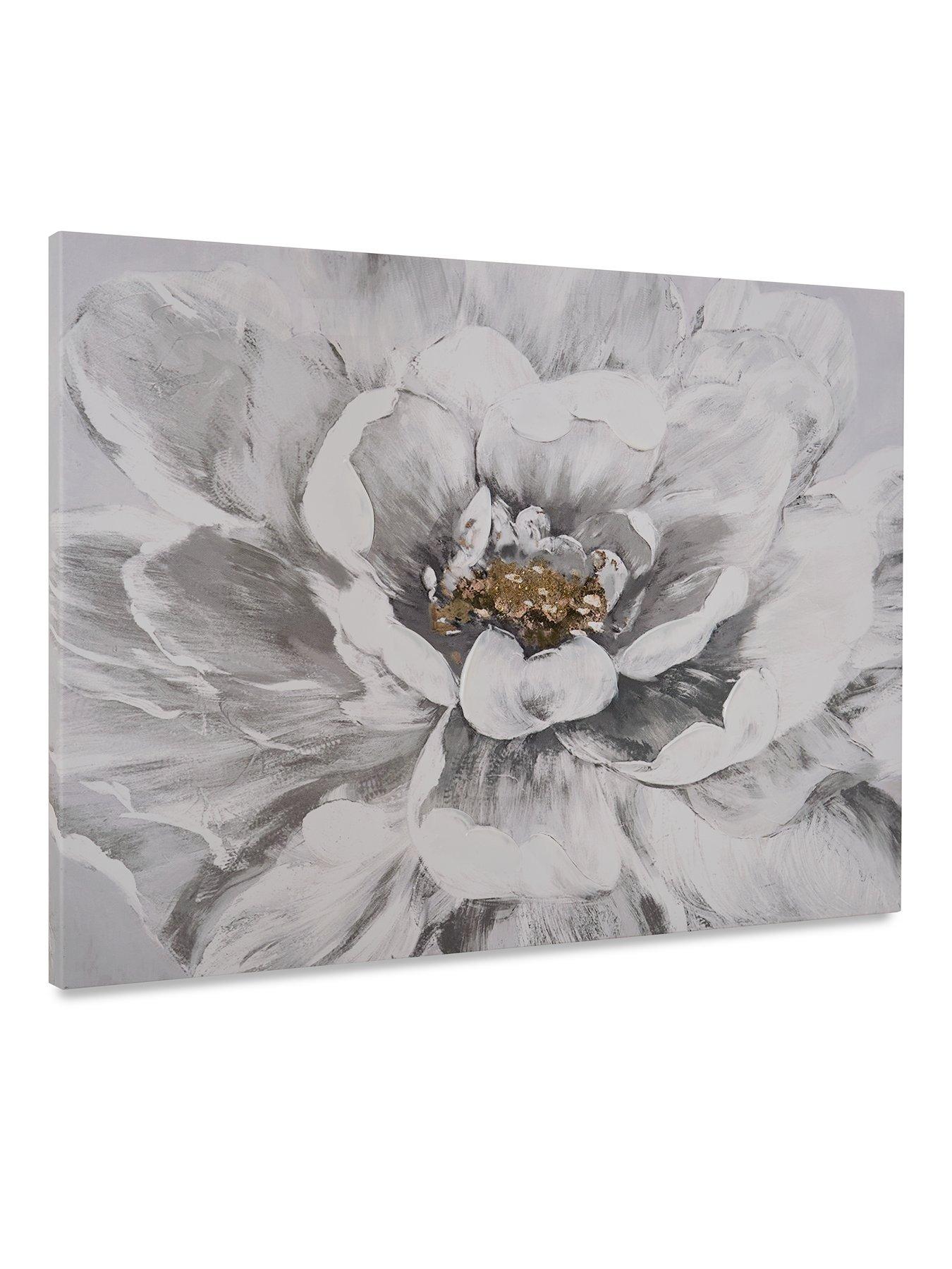  image of very-home-printed-canvas-large-white-flower-50x70cm