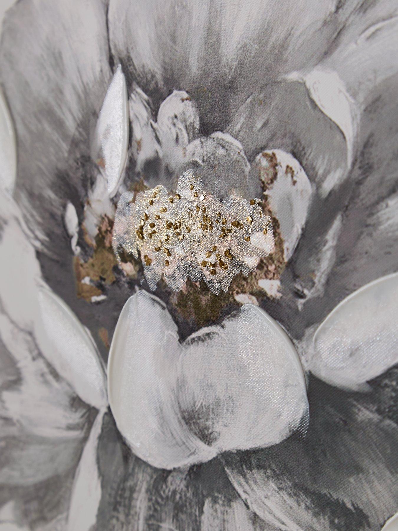  image of very-home-printed-canvas-large-white-flower-50x70cm