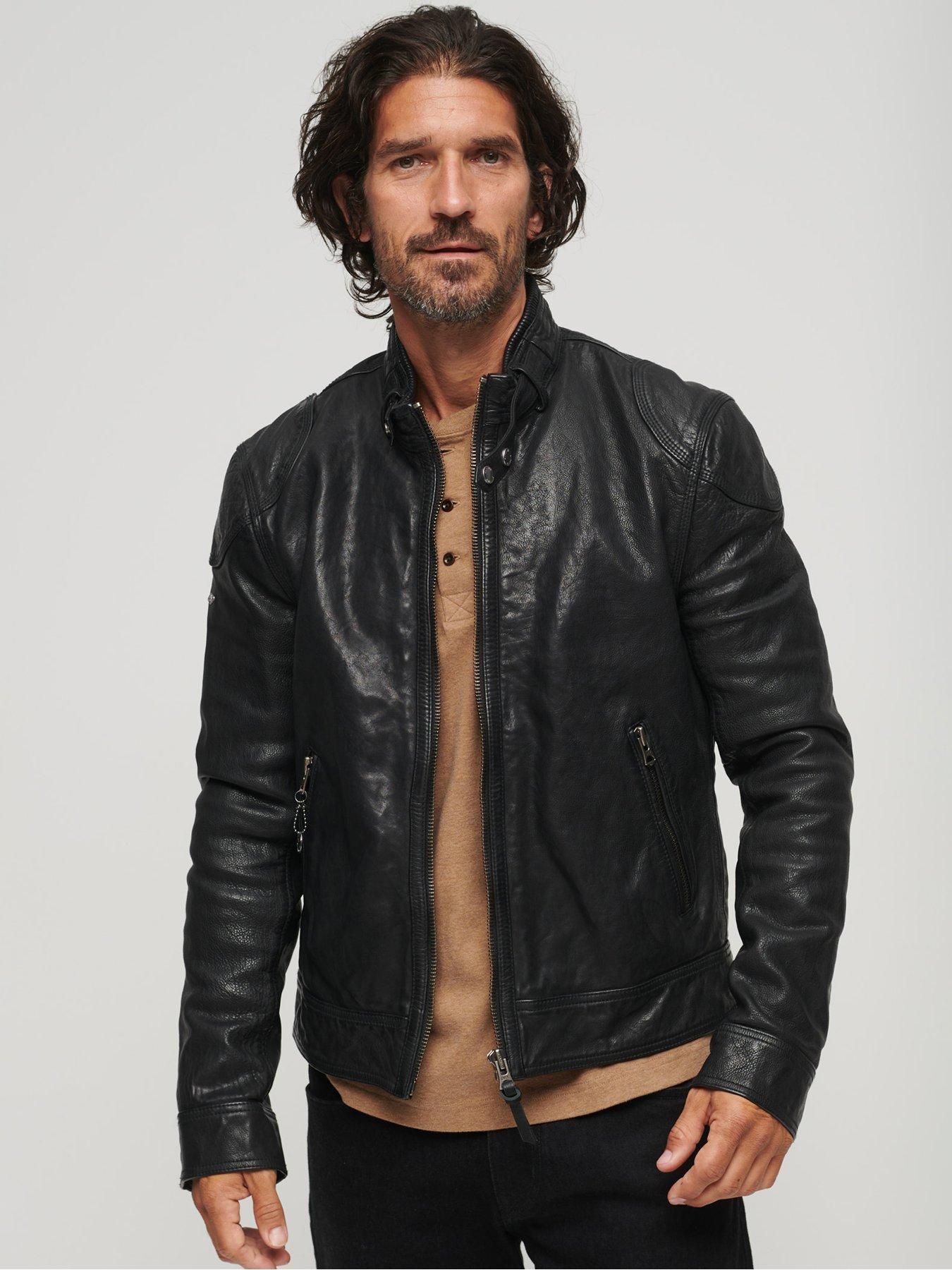Leather Racer Jacket Black
