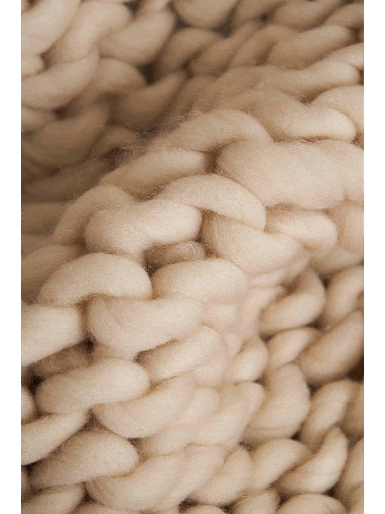  image of the-very-collection-chunky-knit-cable-throw