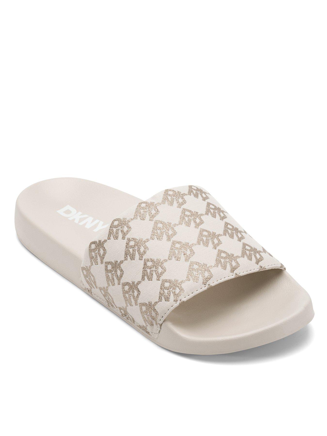 stillFront image of dkny-zella-flat-slide-chino