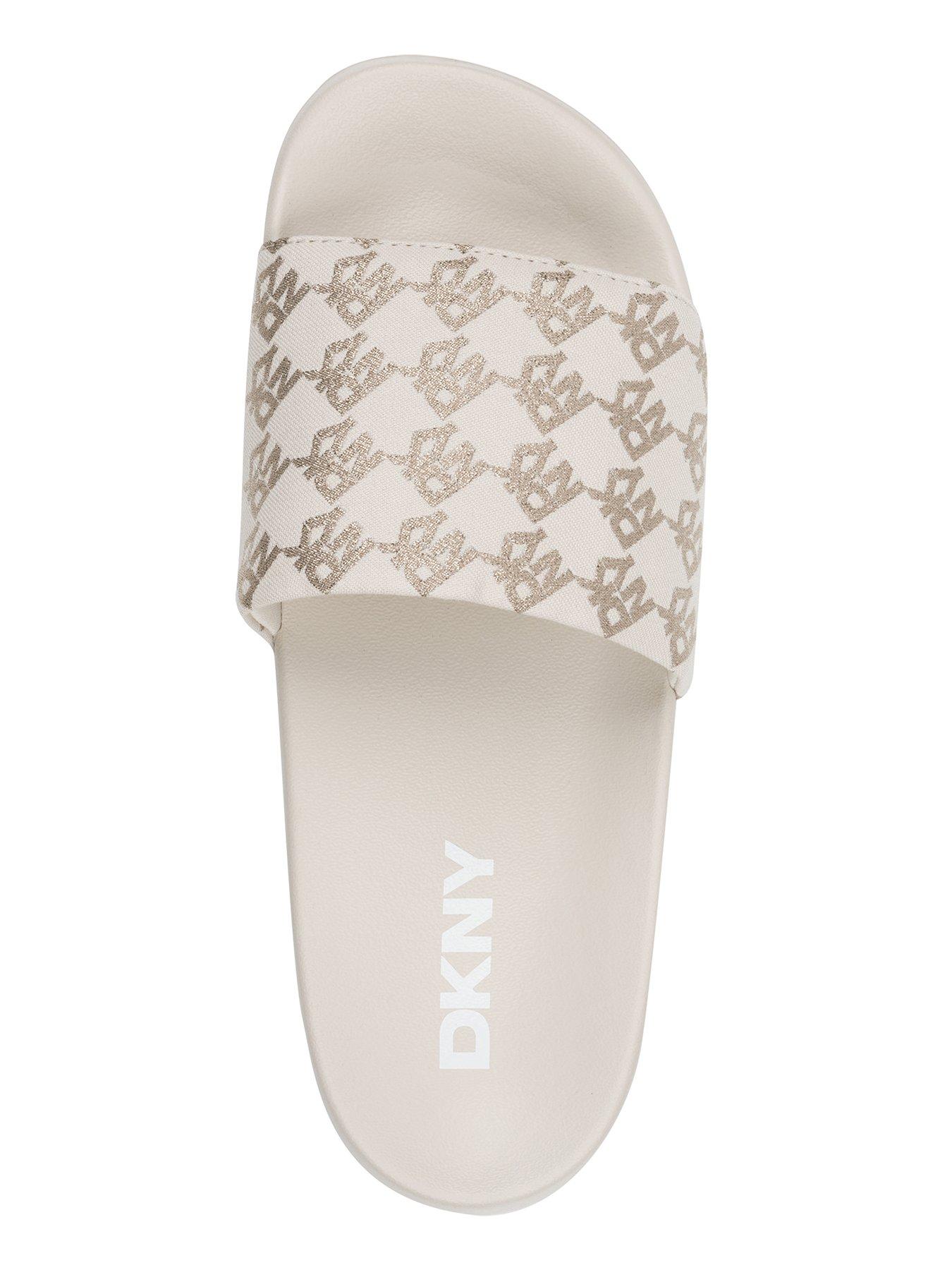  image of dkny-zella-flat-slide-chino