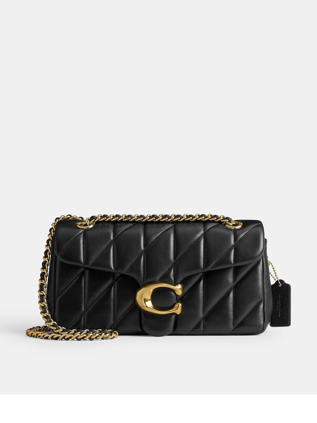 COACH Tabby Quilted Shoulder Bag 20 With Chain Black Littlewoods