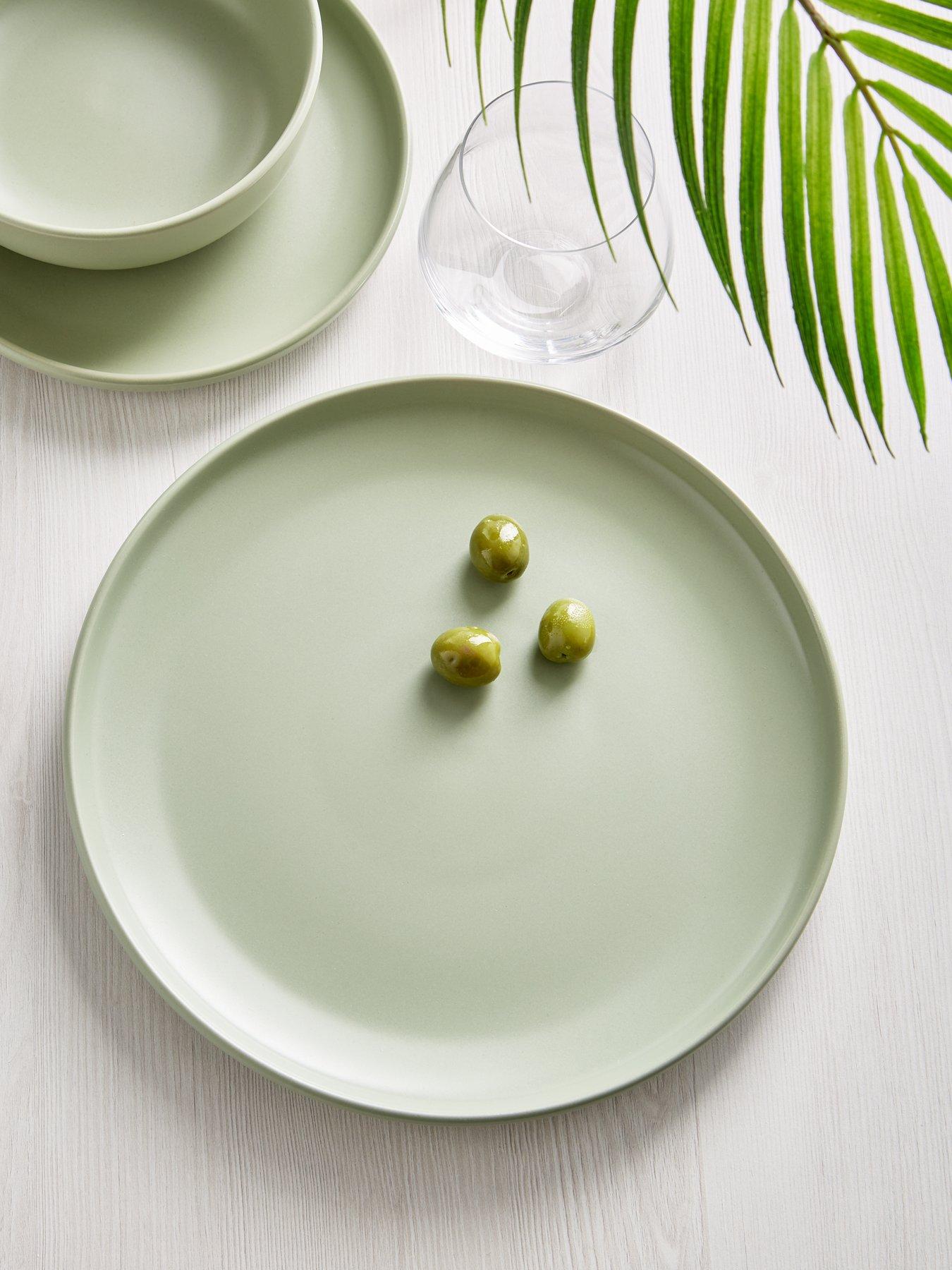 Image 1 of 4 of Very Home Green Saintes 12-Piece Dinner Set