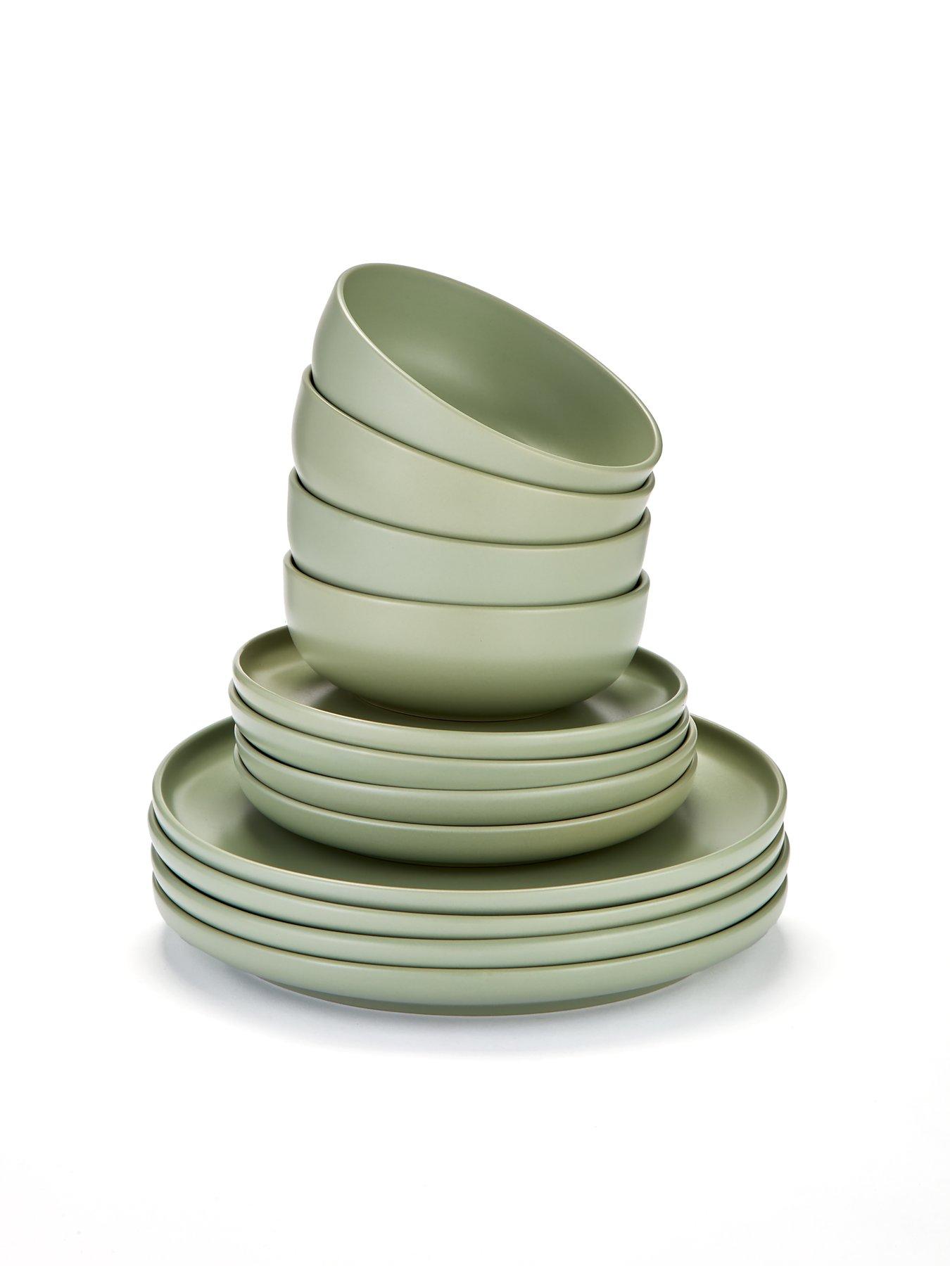 Image 4 of 4 of Very Home Green Saintes 12-Piece Dinner Set