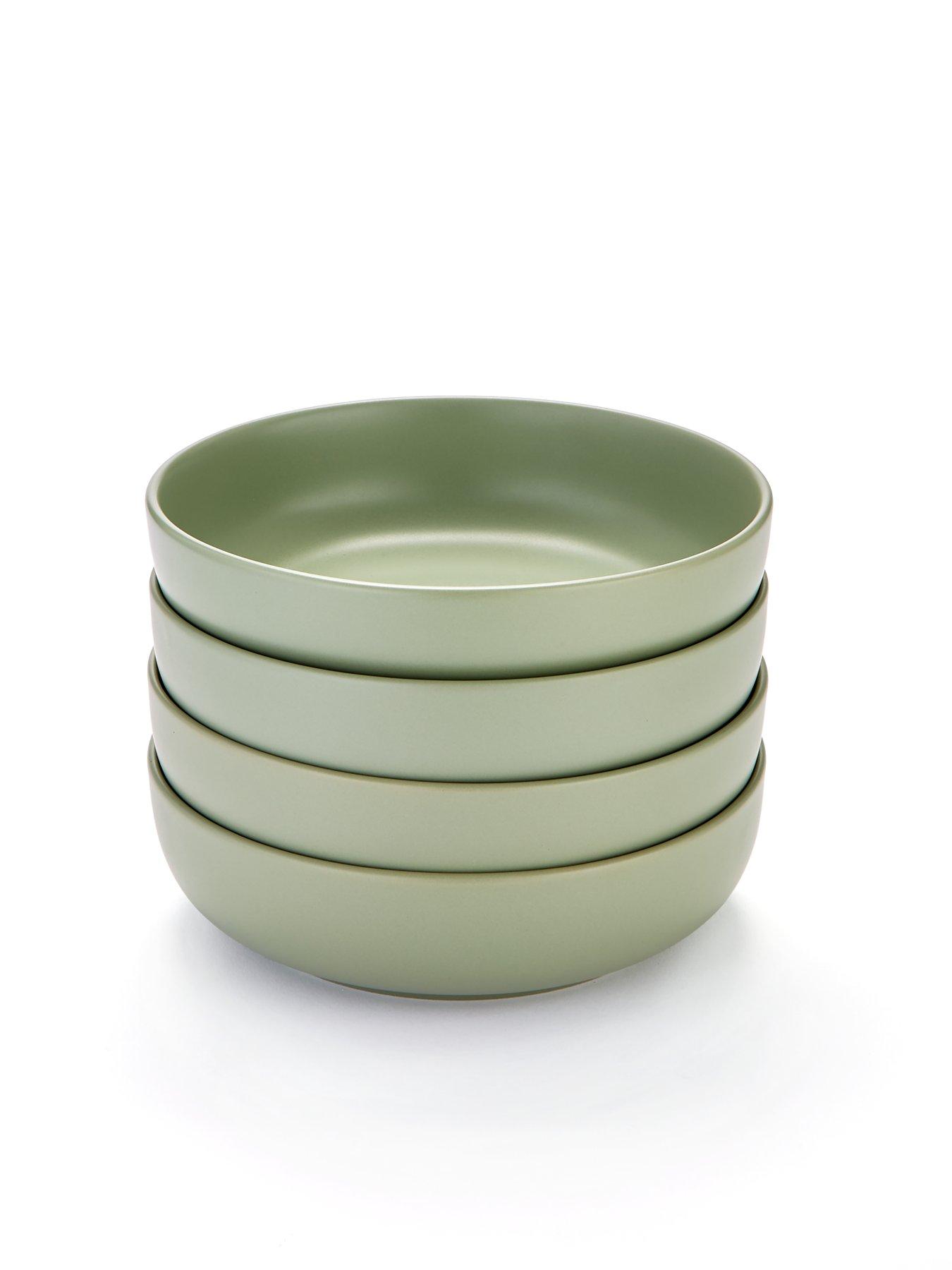 Image 3 of 3 of The Very Collection Green Saintes Pasta Bowls - Set of 4