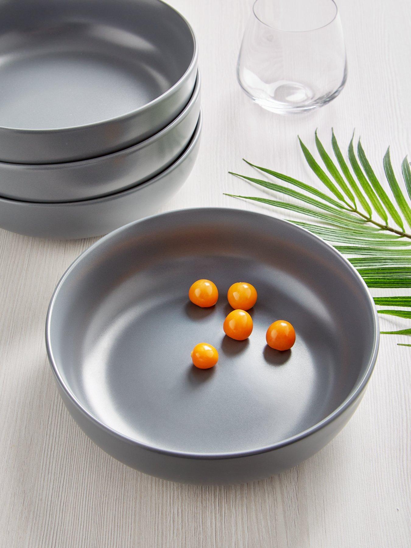 The Very Collection Grey Saintes Pasta Bowls – Set of 4