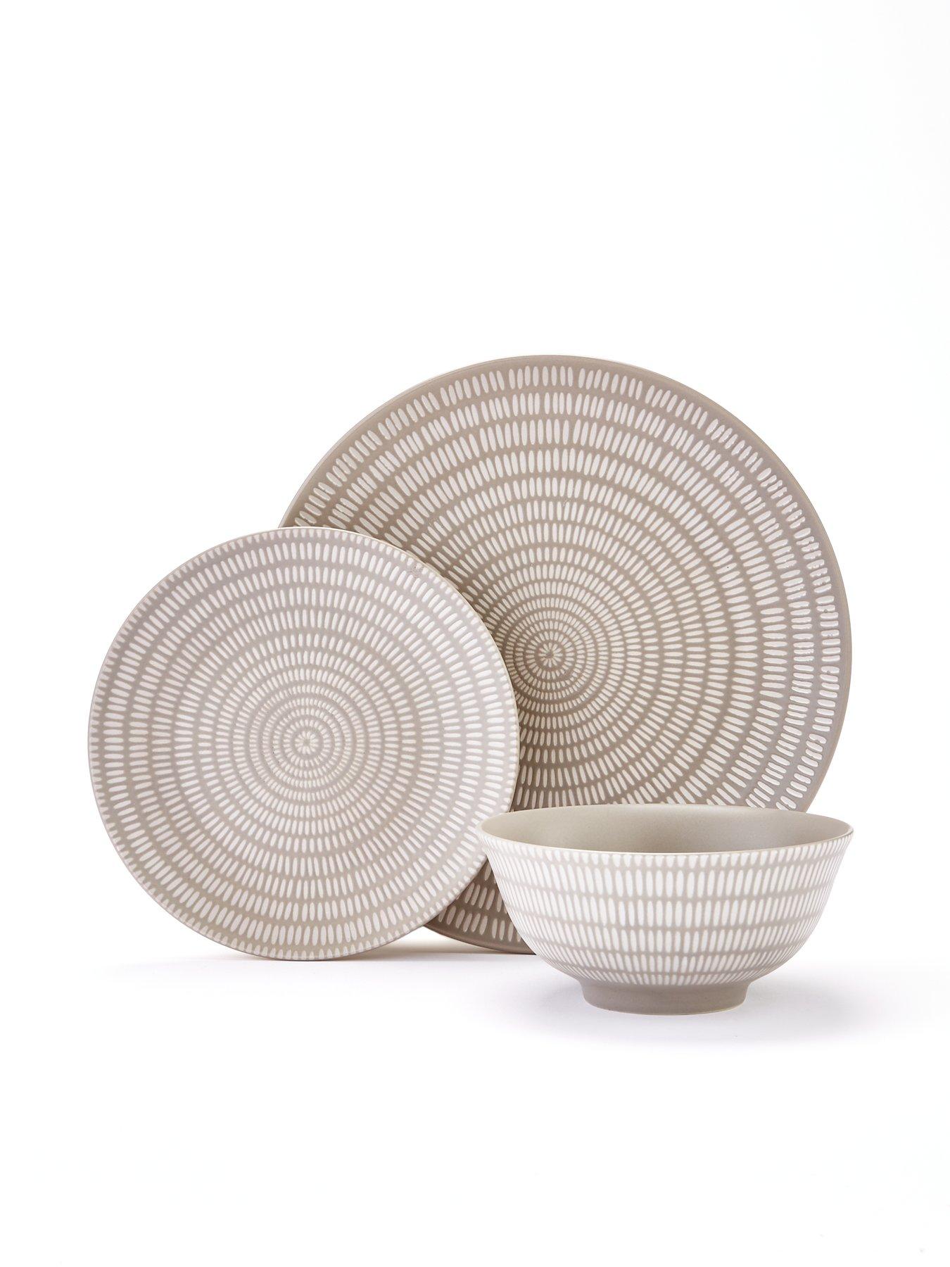Image 3 of 4 of Very Home Pierre 12-Piece Dinner Set in Natural