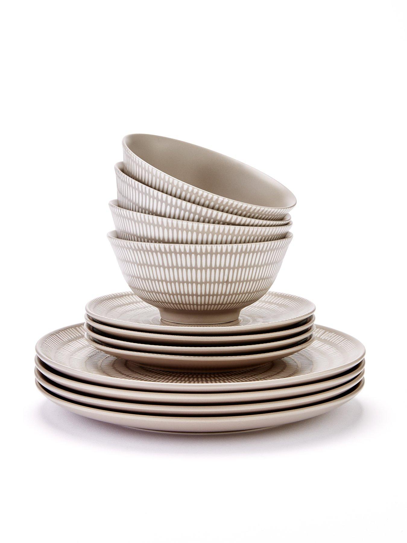 Image 4 of 4 of Very Home Pierre 12-Piece Dinner Set in Natural