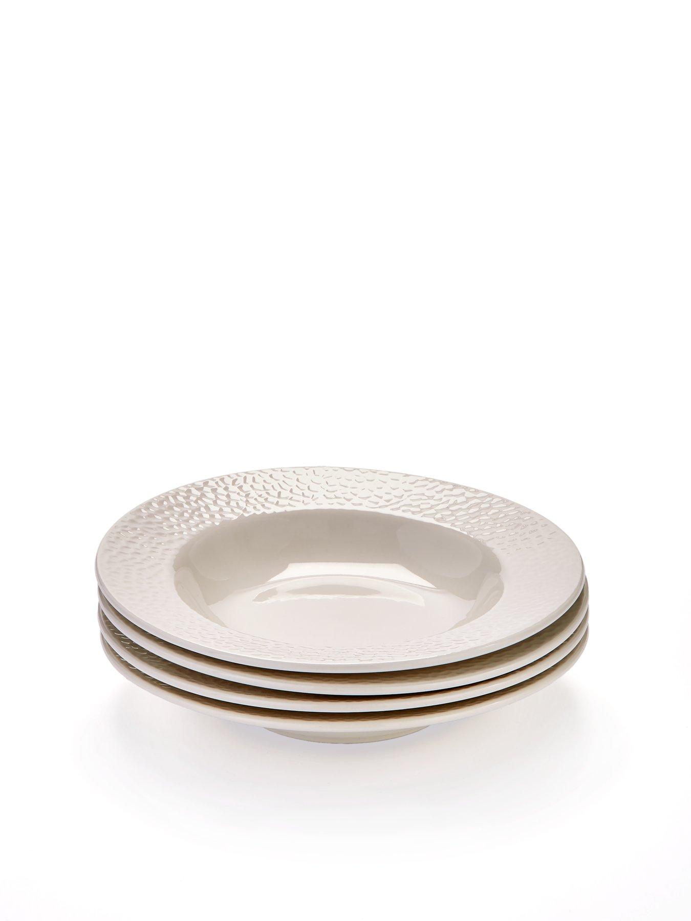 image of very-home-arles-hammered-set-of-4-pasta-bowls-in-cream