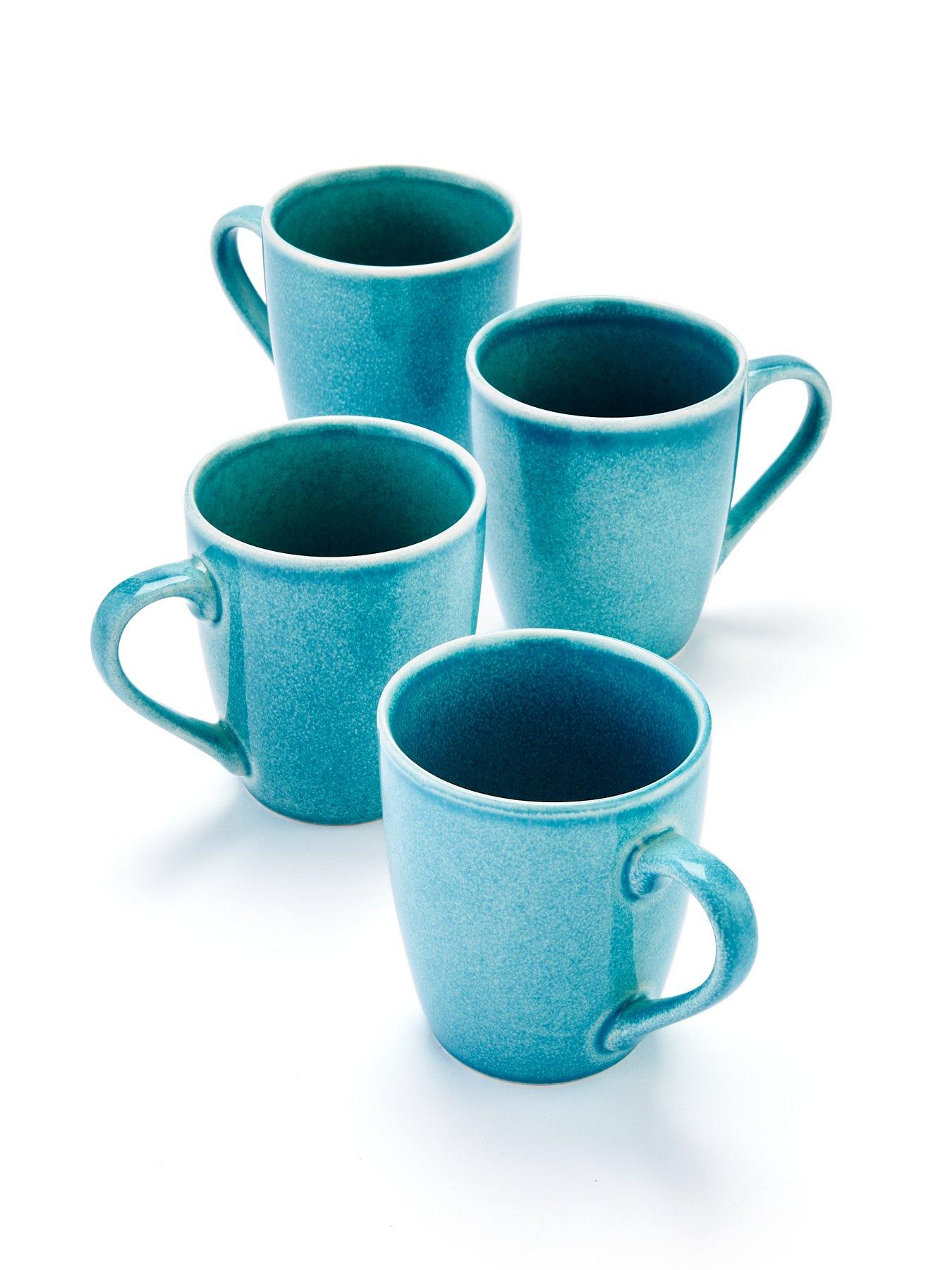  image of very-home-blue-rennes-reactive-glaze-set-of-4-mugs