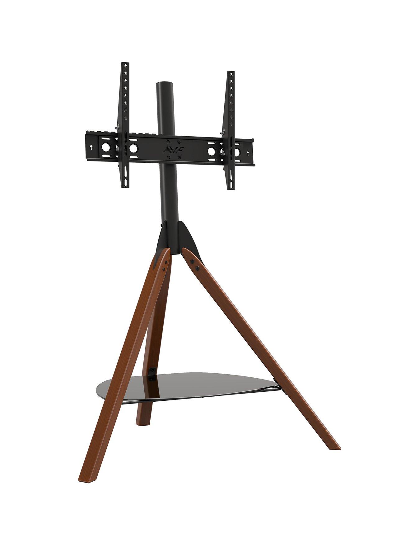  image of avf-hoxton-tripod-tv-stand-for-tvs-32-70-dark-wood