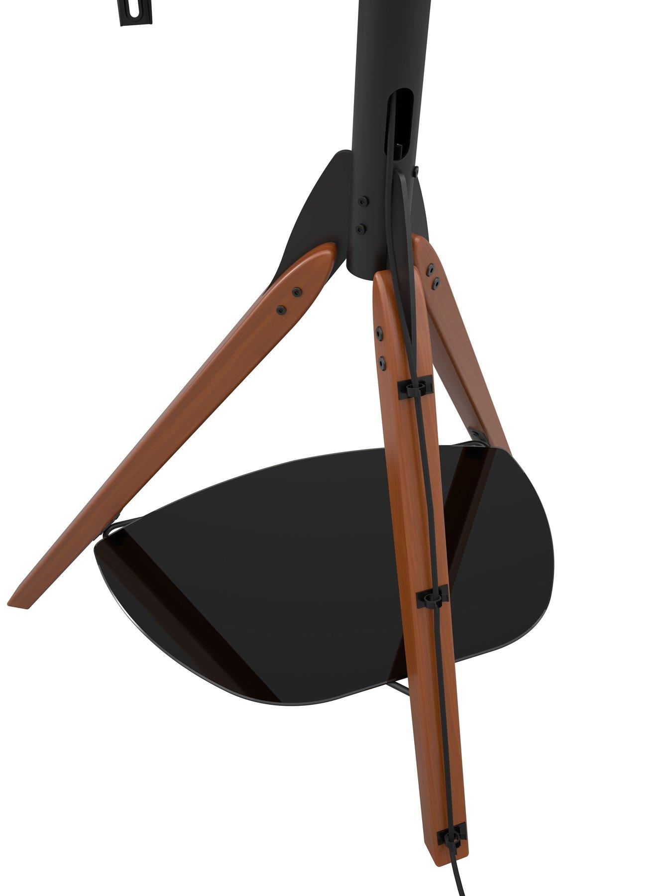  image of avf-hoxton-tripod-tv-stand-for-tvs-32-70-dark-wood