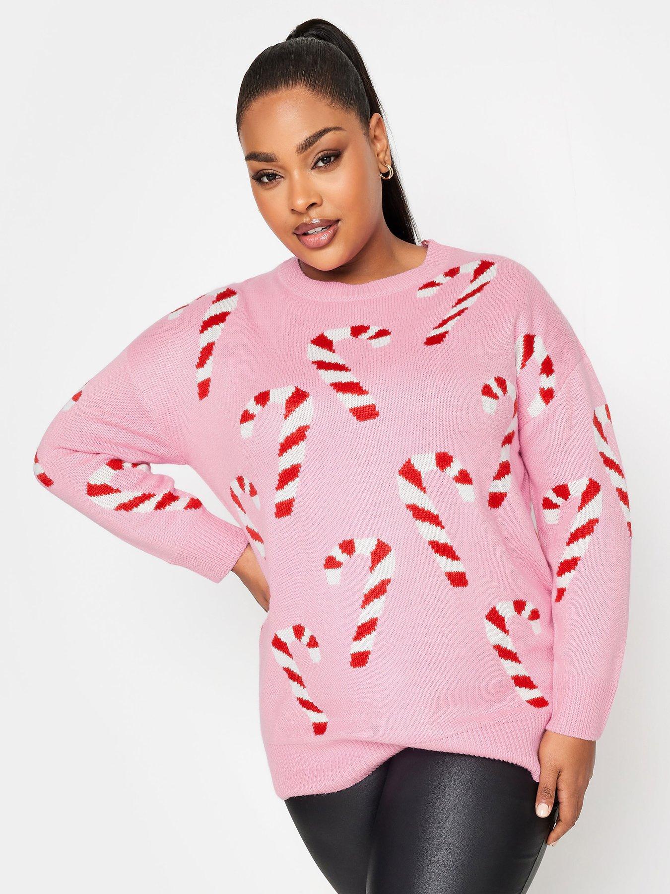 Yours Christmas Candy Cane Jumper littlewoods