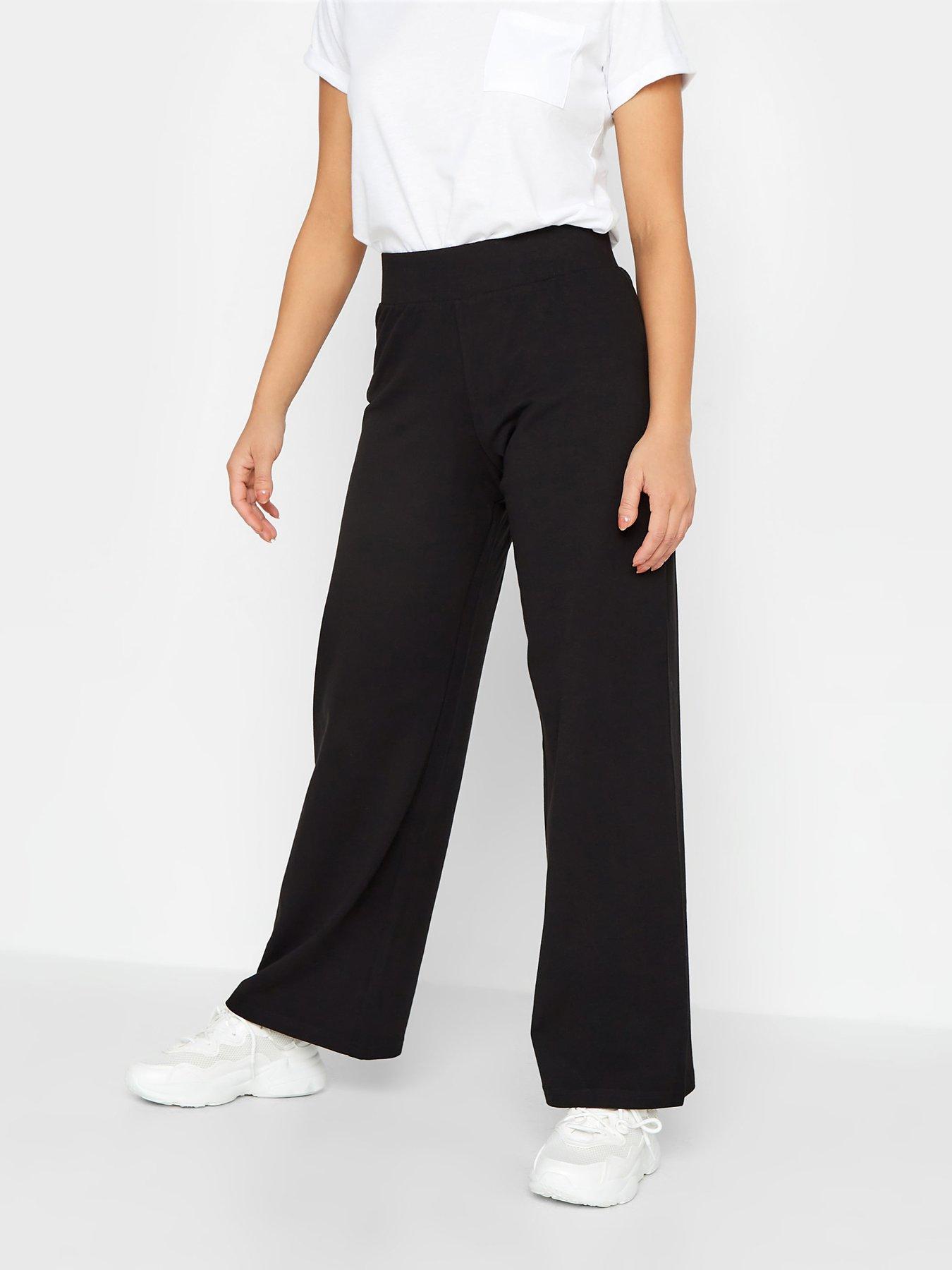 undefined Petite Wide Leg Yoga Pant 27" - Black