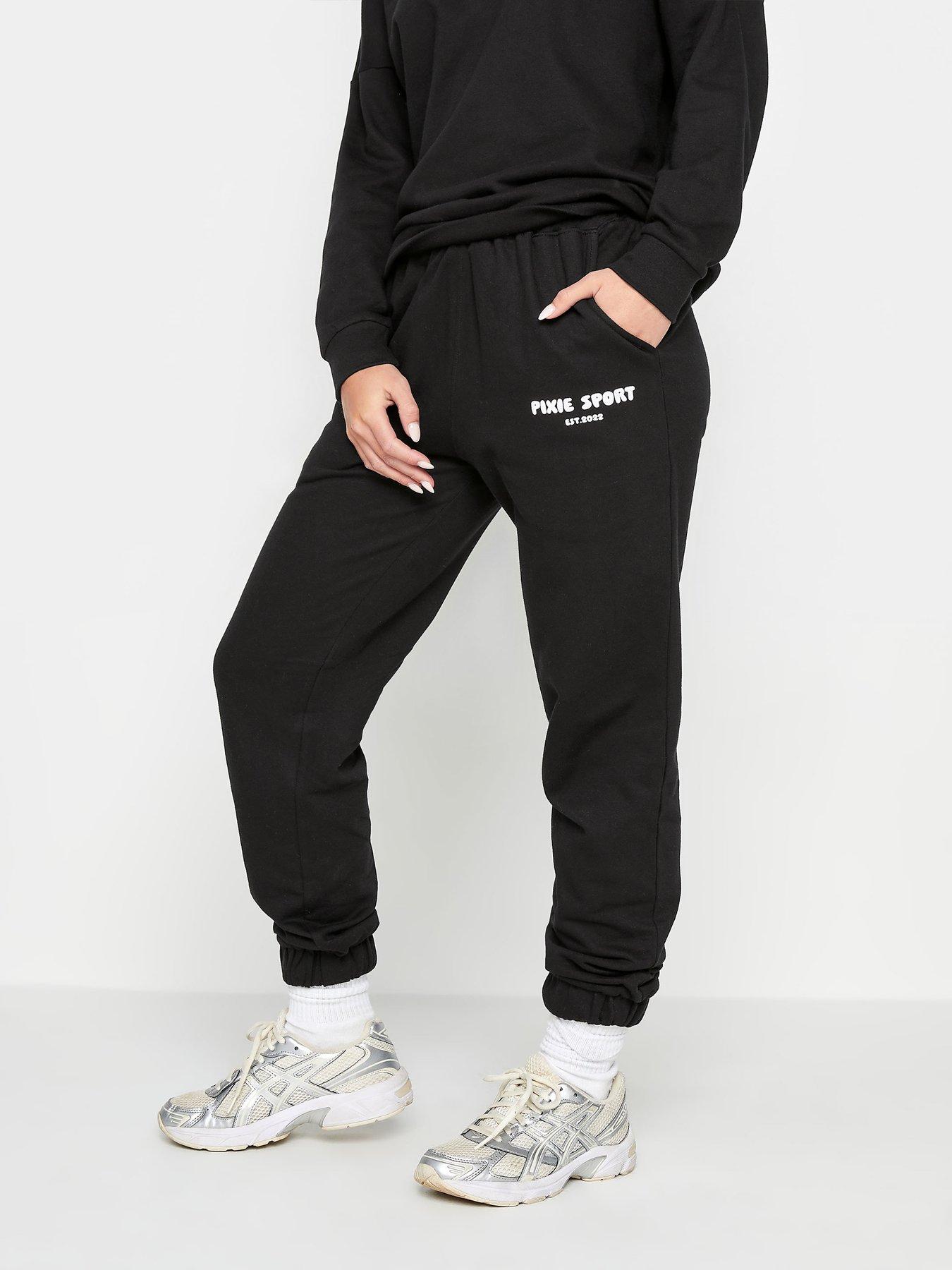 Black Straight Leg Stretch Joggers