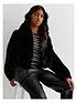  image of new-look-915-girls-black-faux-fur-hooded-jacket