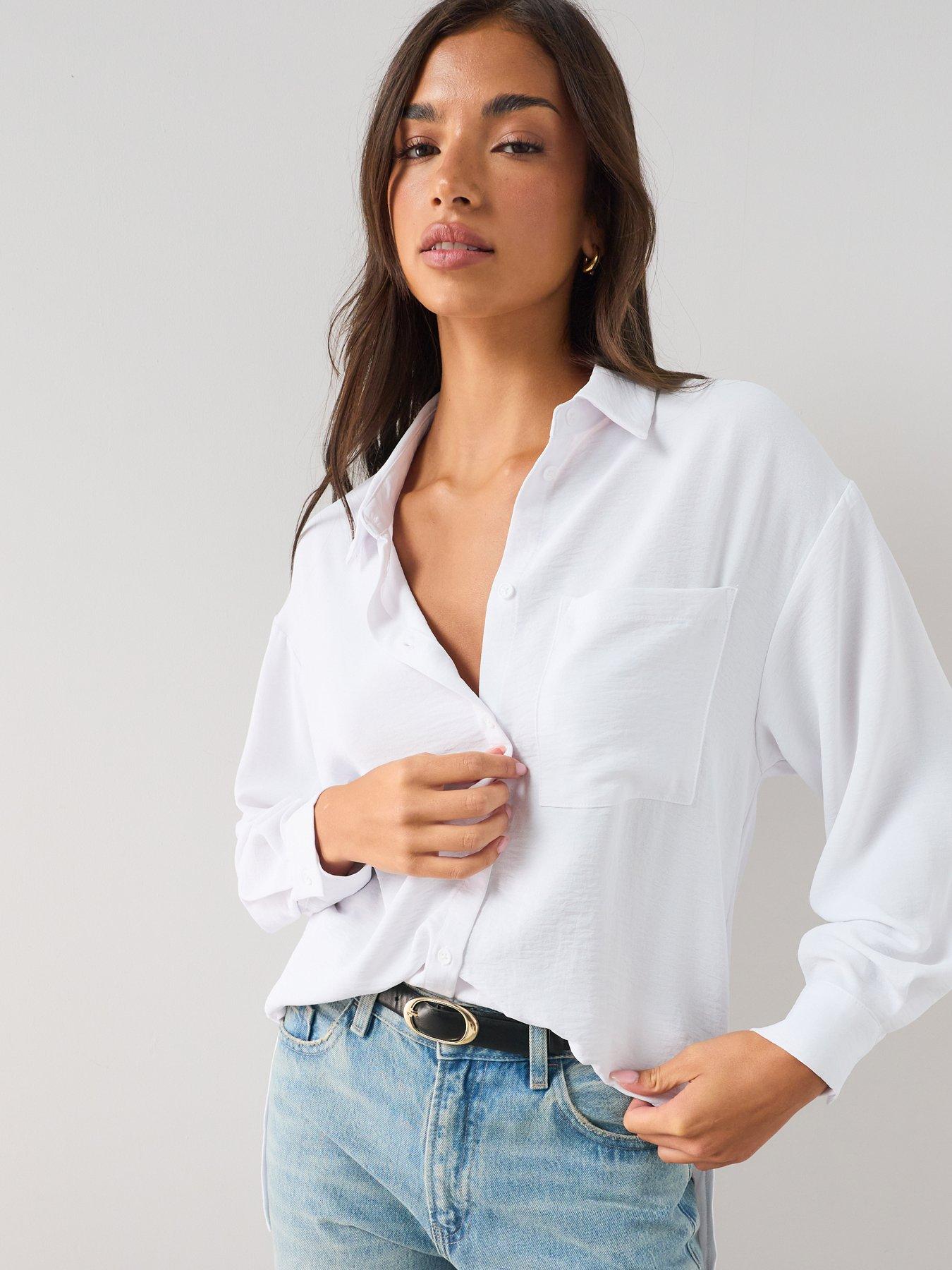 The Very Collection Oversized Boyfriend Shirt - White