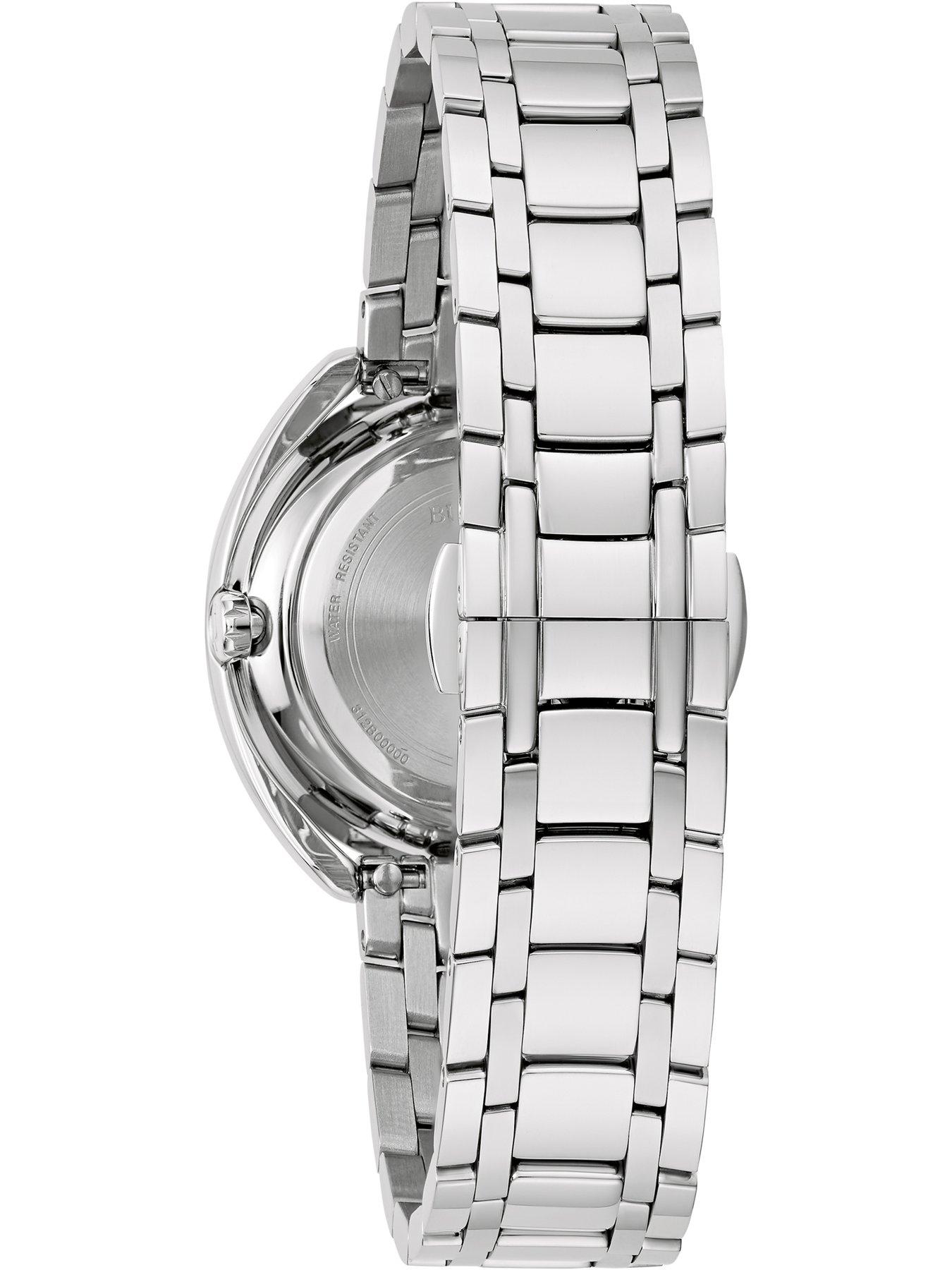  image of bulova-duality-silver-stainless-steel-ladies-watch