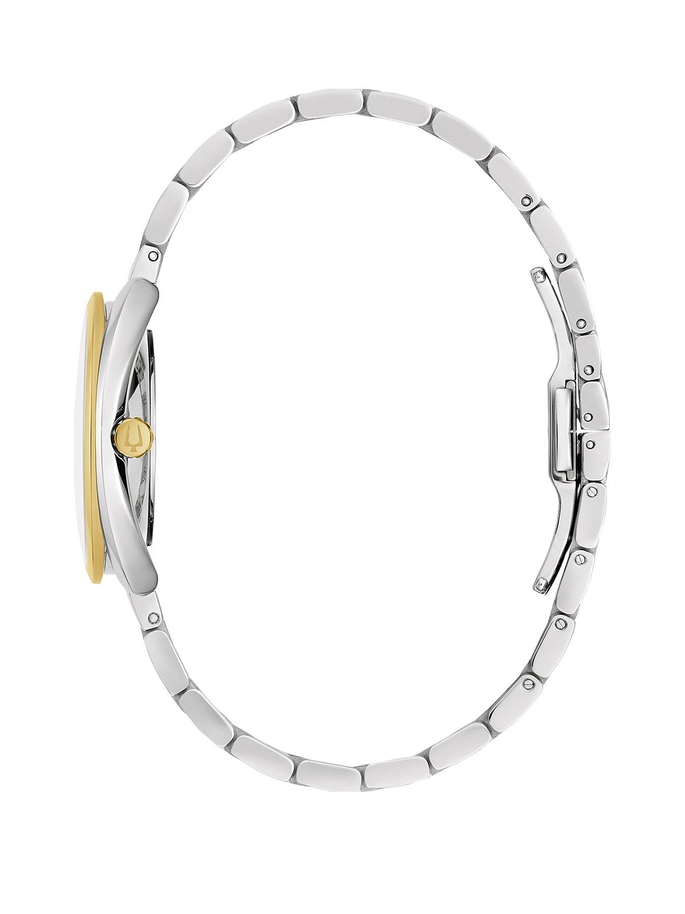  image of bulova-duality-two-tone-stainless-steel-ladies-watch