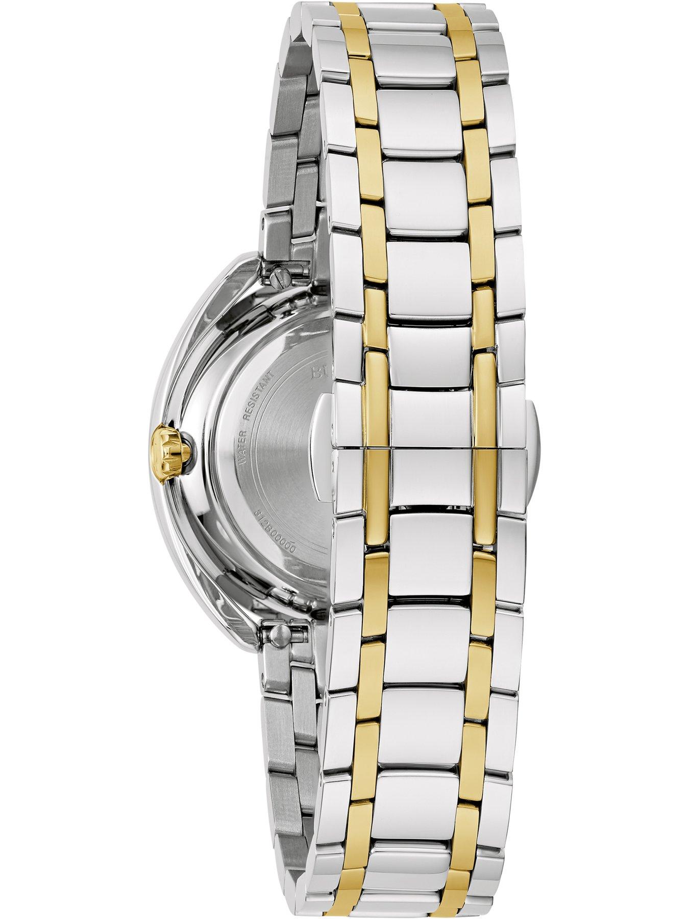  image of bulova-duality-two-tone-stainless-steel-ladies-watch