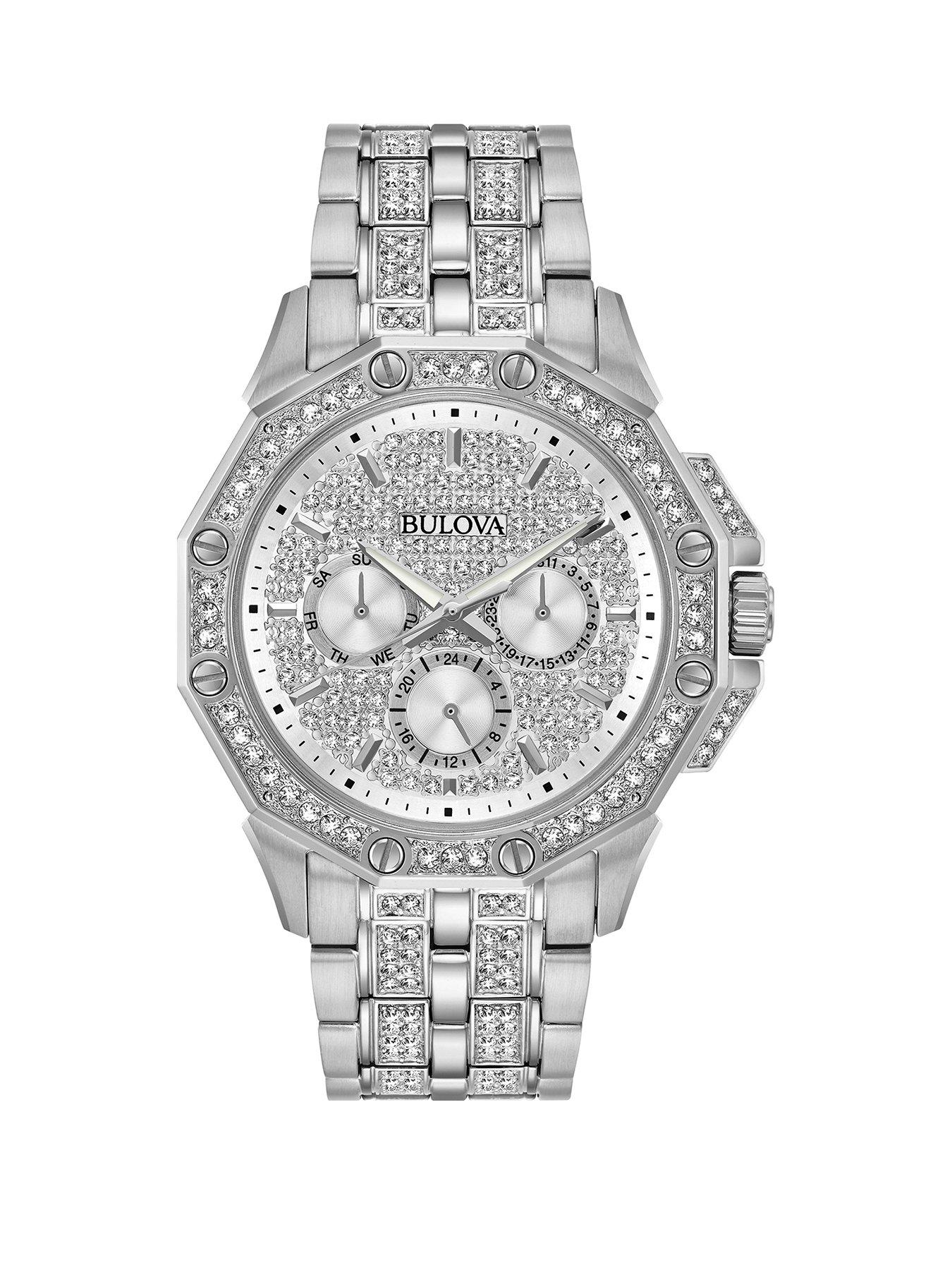 undefined Octava Crystal Embellished Stainless Steel Mens Watch