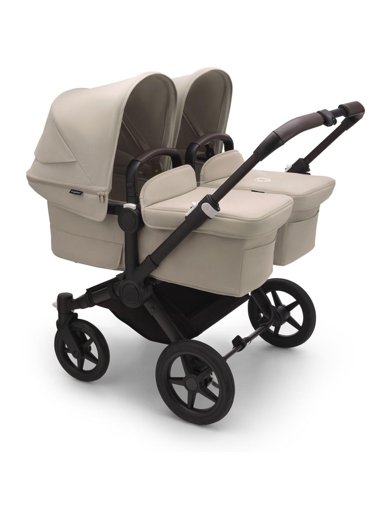 undefined Donkey 5 Twin Extension Complete Pushchair - Black/Desert Taupe