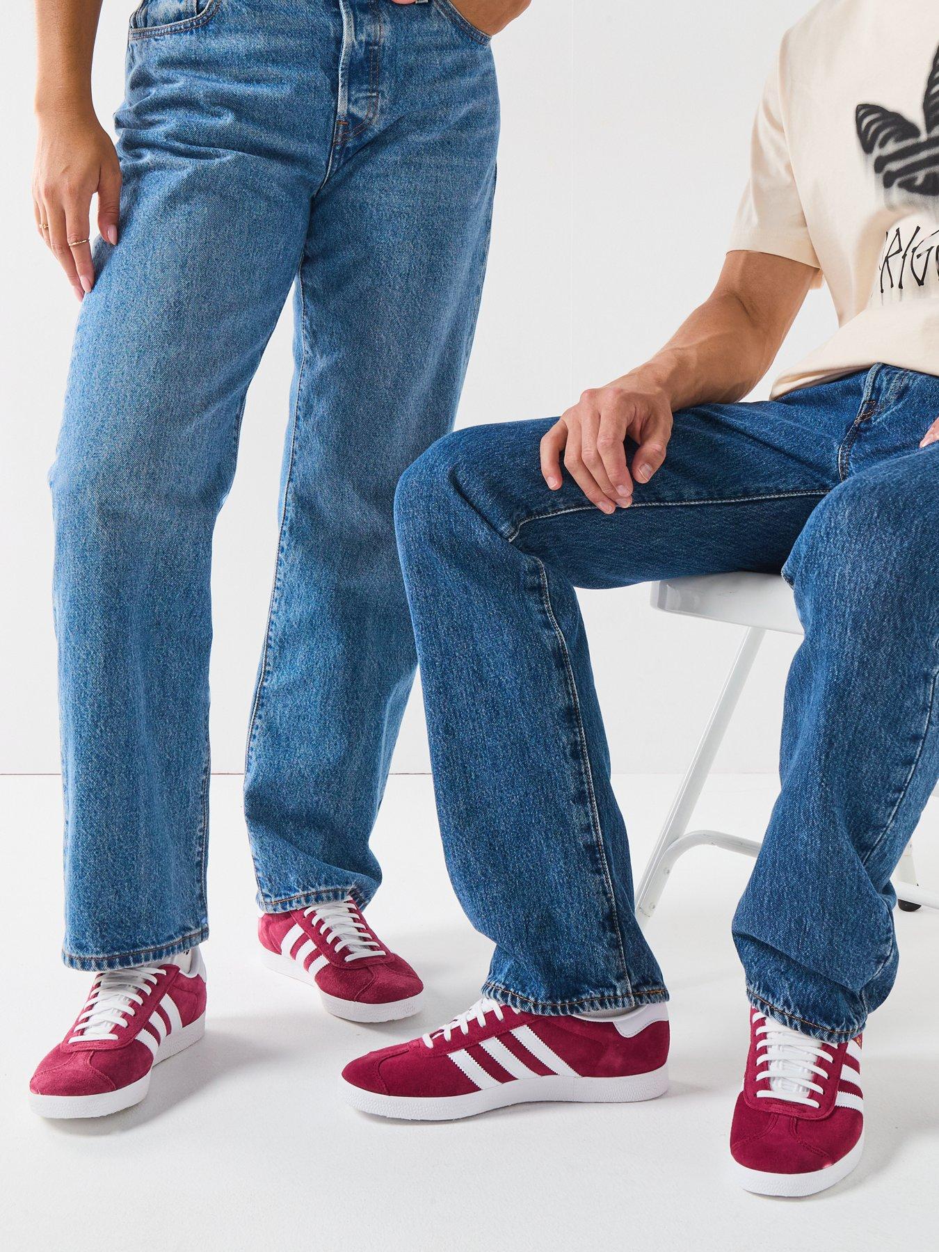 undefined Mens Gazelle Trainers - Dark Red