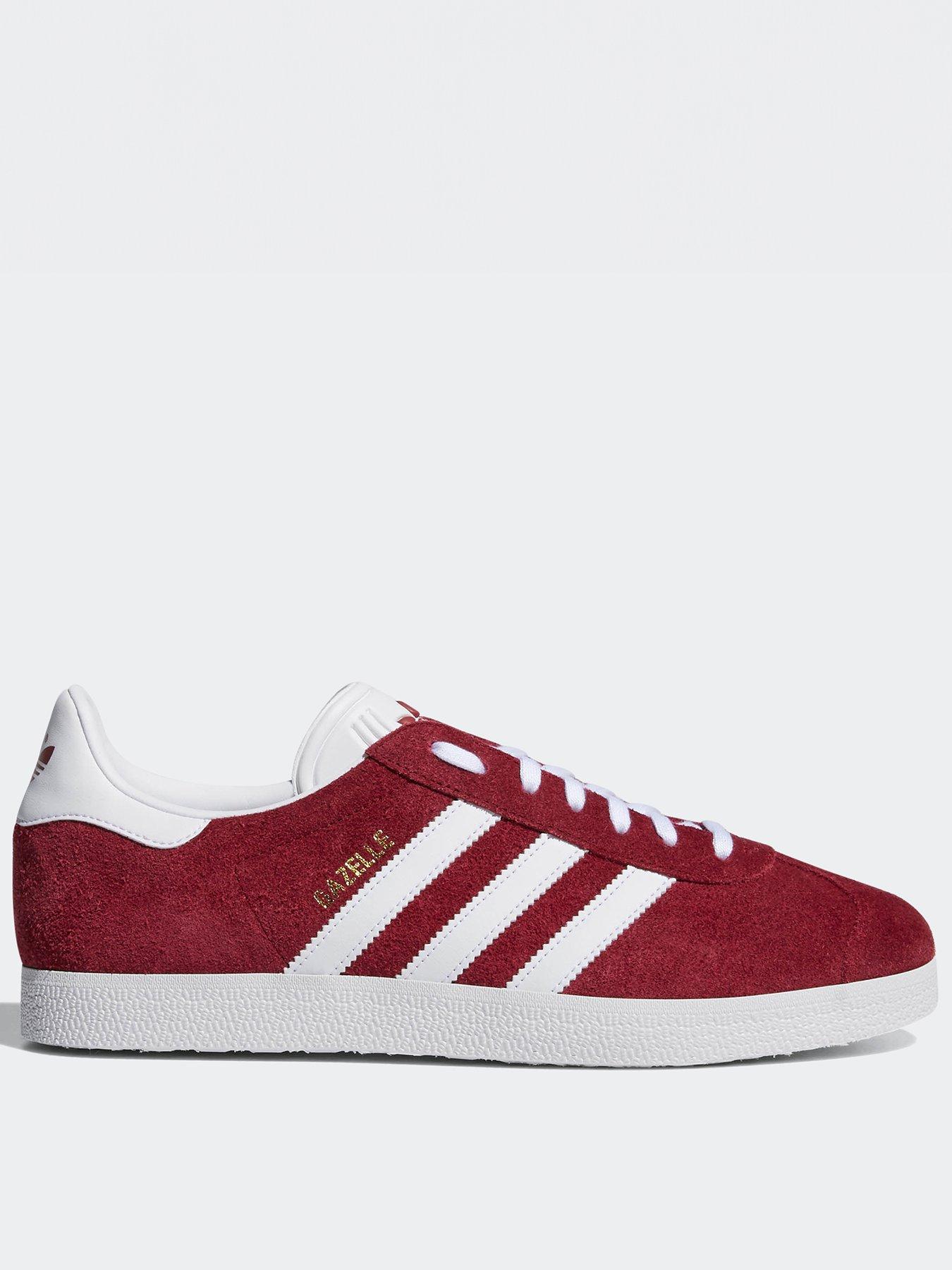 adidas Originals Mens Gazelle Trainers - Dark Red | Littlewoods