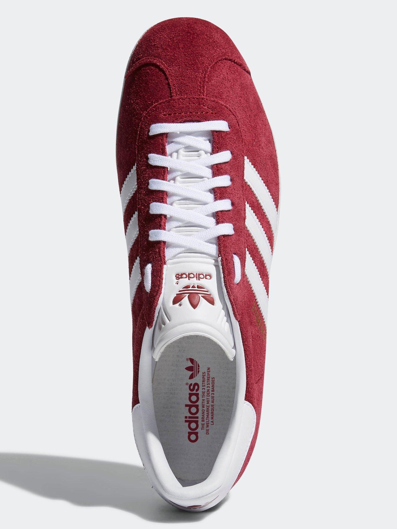 adidas Originals Mens Gazelle Trainers - Dark Red | Littlewoods