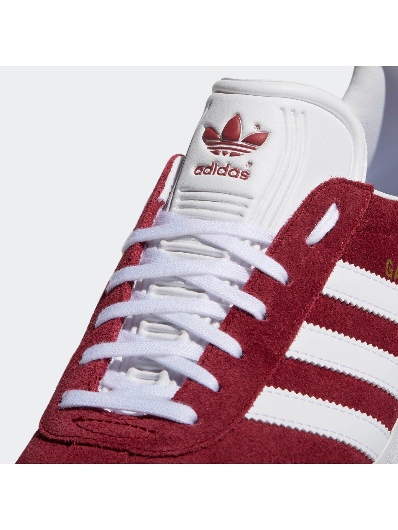 adidas Originals Mens Gazelle Trainers - Dark Red | Littlewoods