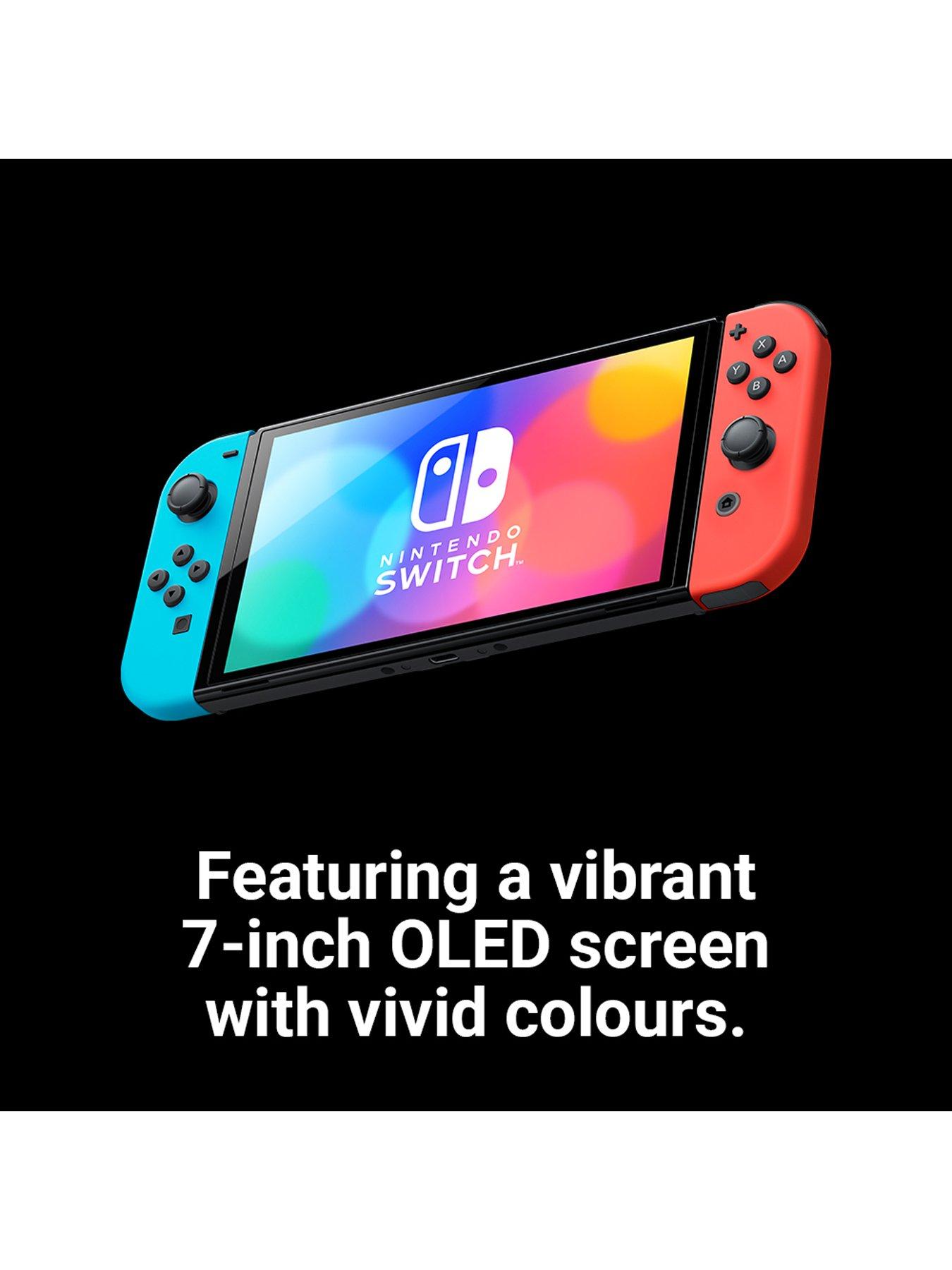  image of nintendo-switch-oled-console--nbspneon-super-mario-bros-wonder