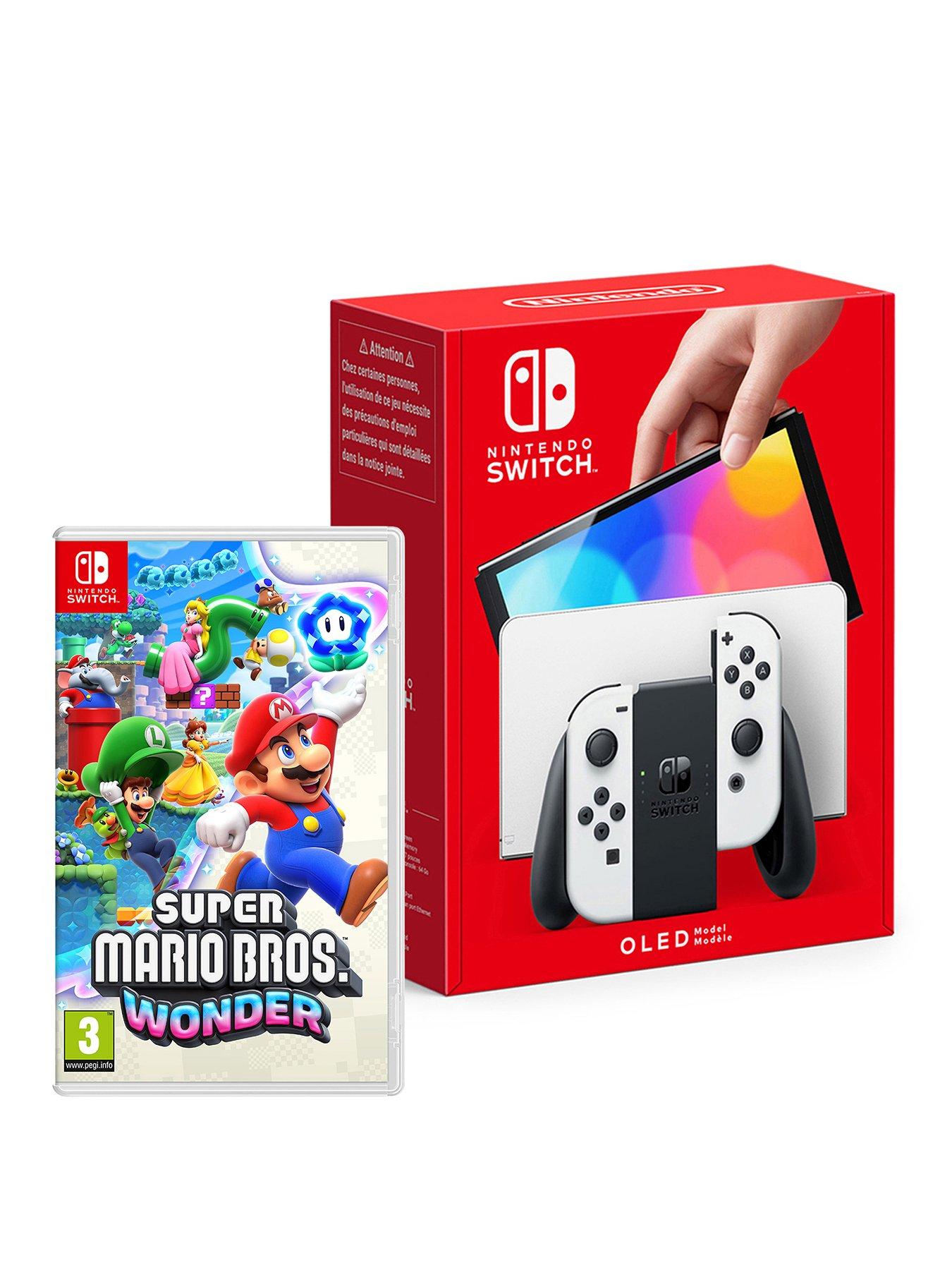 Image 1 of 5 of Nintendo White Console &amp; Super Mario Bros. Wonder