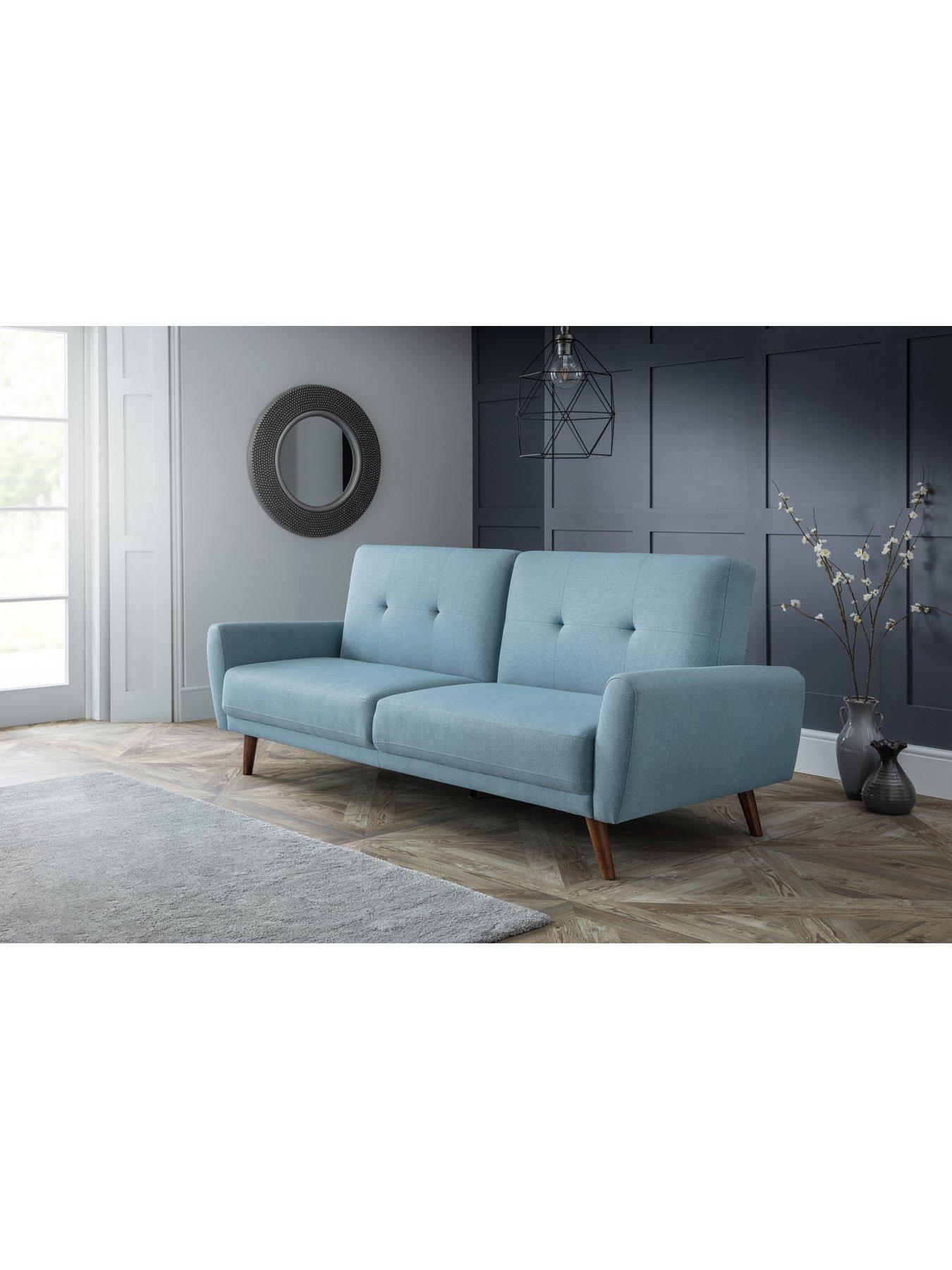 Julian Bowen Monza Fabric Sofa Bed Blue