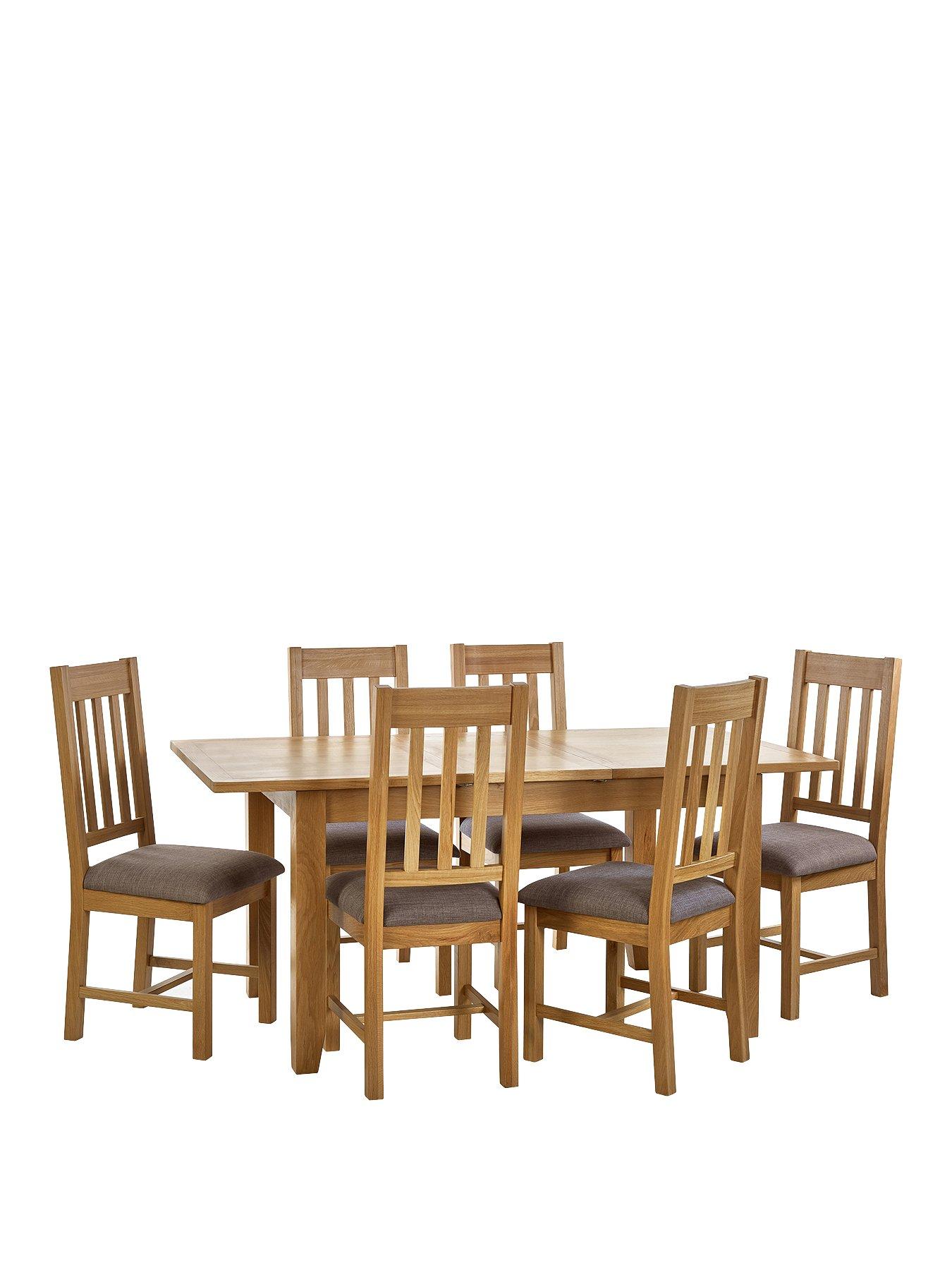 Julian Bowen Mallory 180 cm Extending Dining Table + 6 Chairs