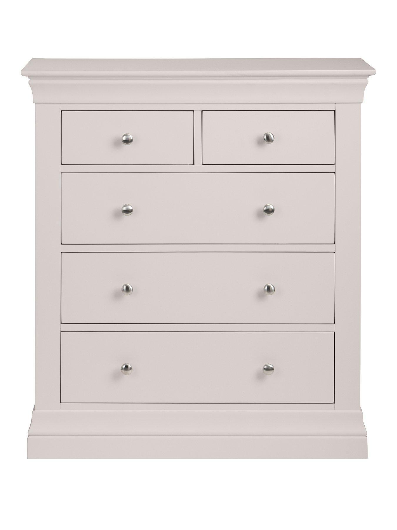 stillFront image of julian-bowen-clermont-32-drawer-chest-light-grey