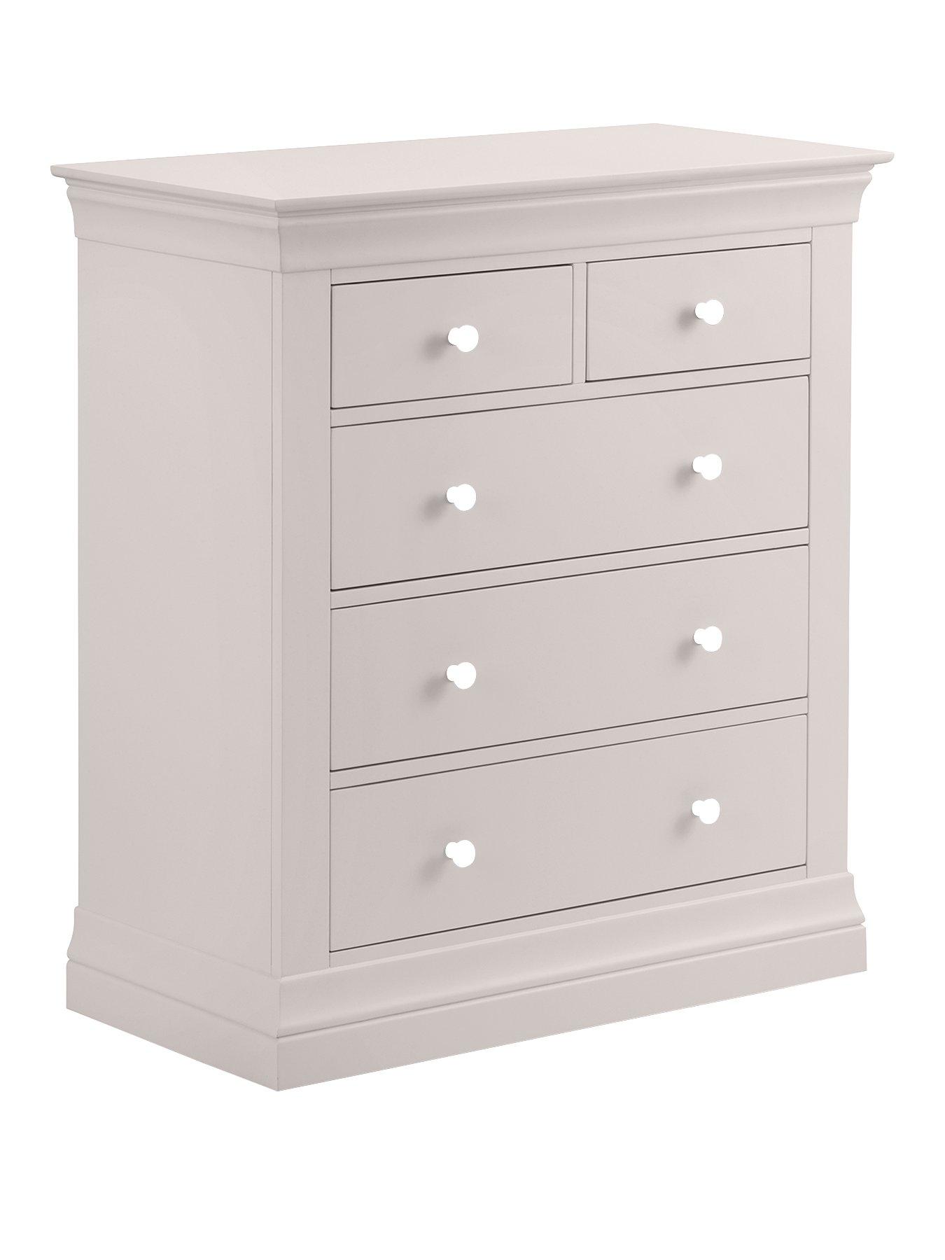  image of julian-bowen-clermont-32-drawer-chest-light-grey