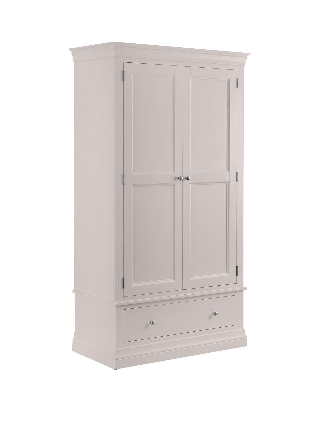  image of julian-bowen-clermont-2-door-1-drawer-wardrobe