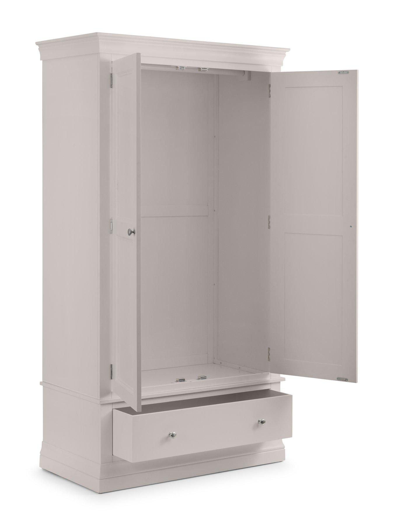  image of julian-bowen-clermont-2-door-1-drawer-wardrobe
