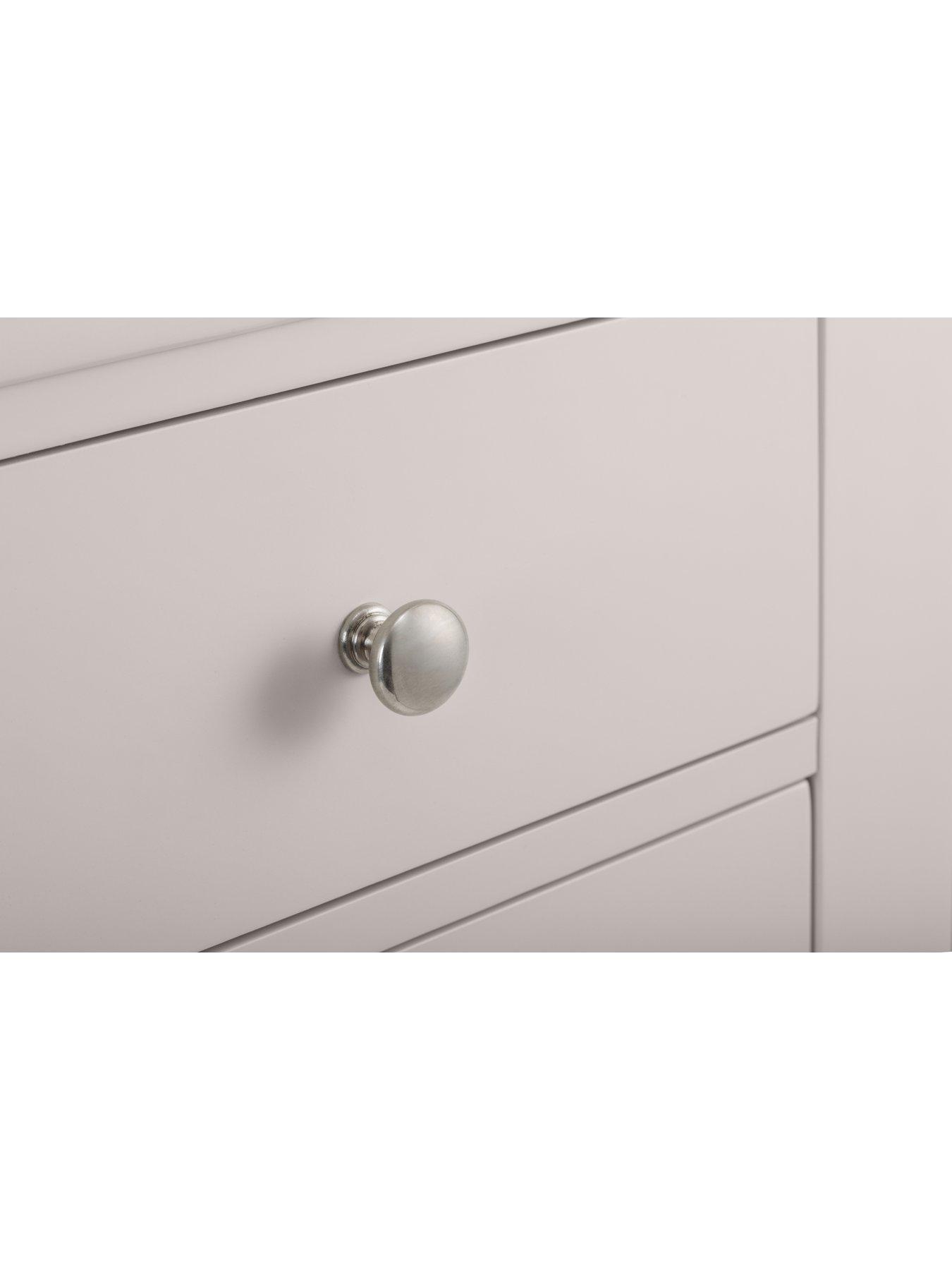  image of julian-bowen-clermont-2-drawer-bedside-chest-light-grey