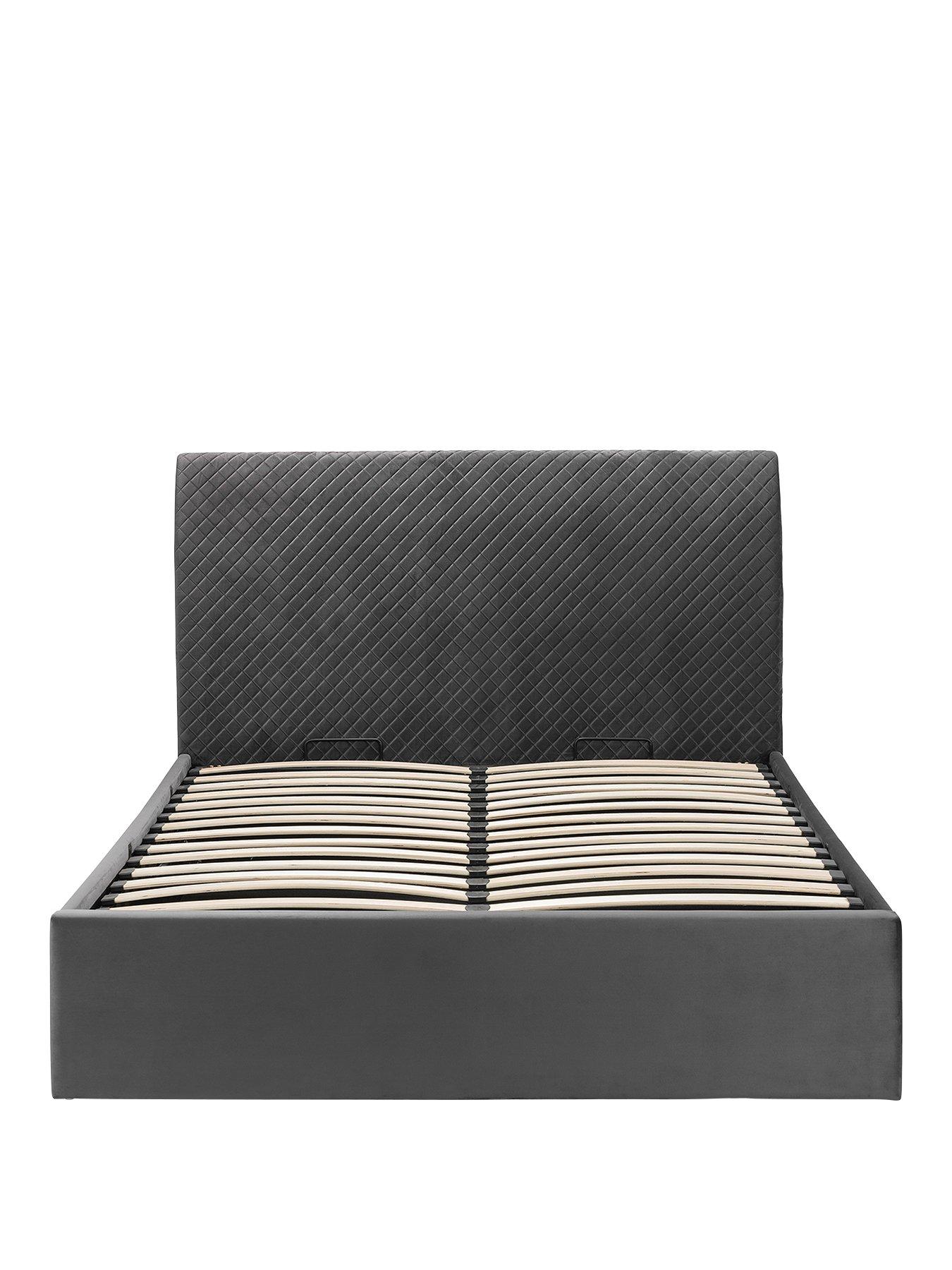 Julian Bowen Sanderson King Diamond Quilted Ottoman Bed | littlewoods.com