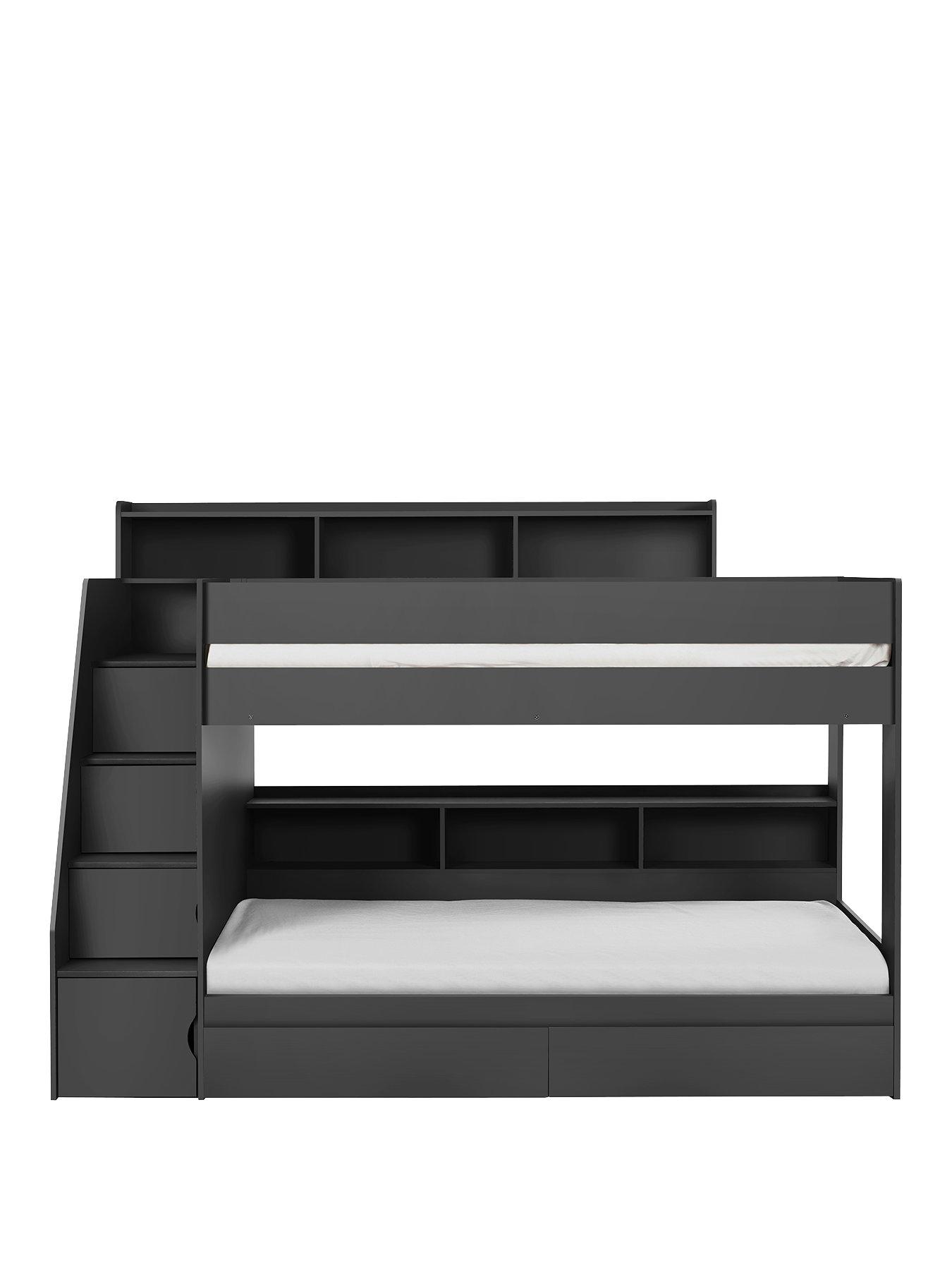 Julian Bowen Camelot Staircase Bunk Bed Dark Grey