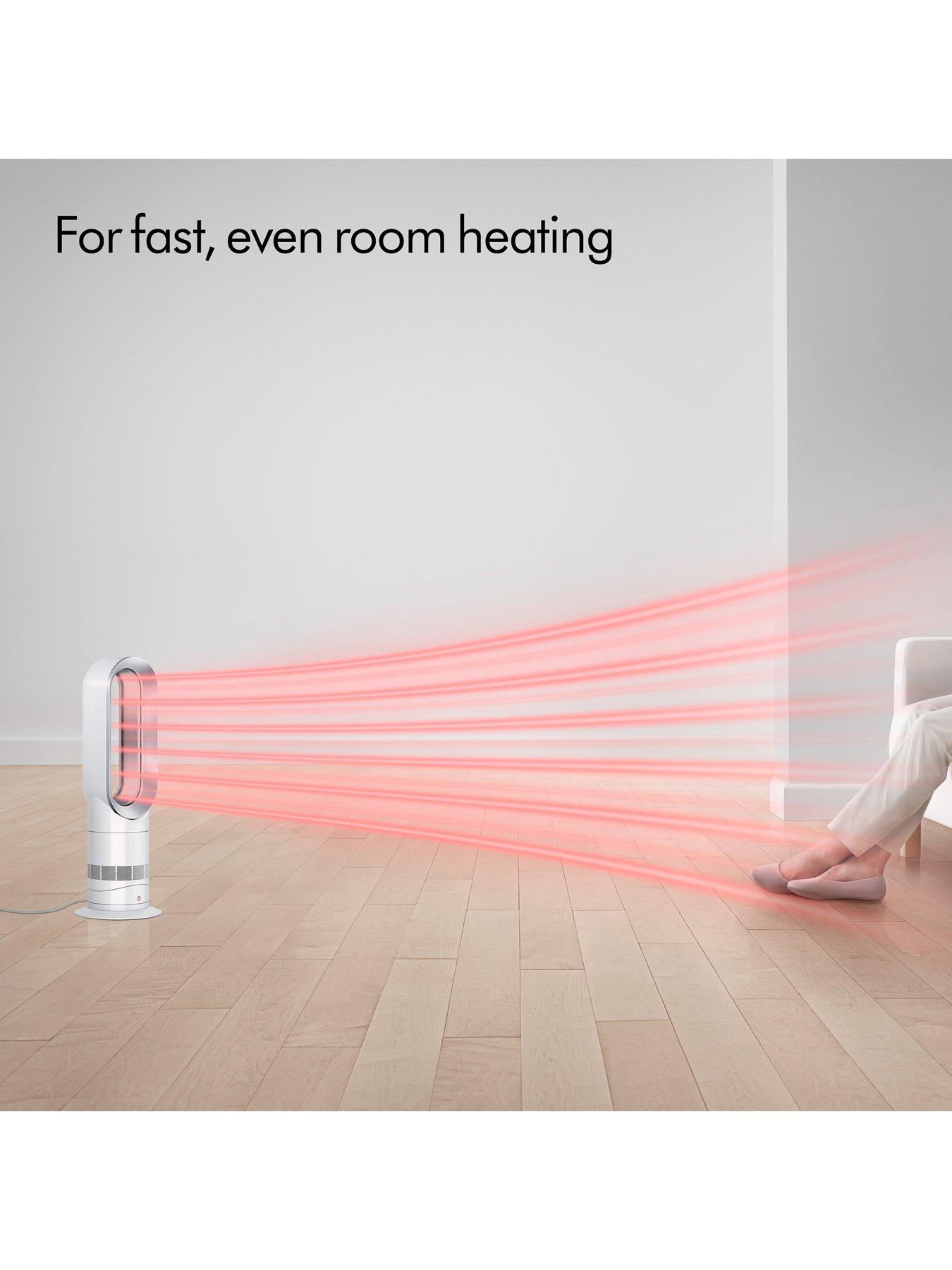 Image 2 of 6 of Dyson Hot+Cool Jet Focus AM09 Cooling Fan and Heater - White &amp; Nickel