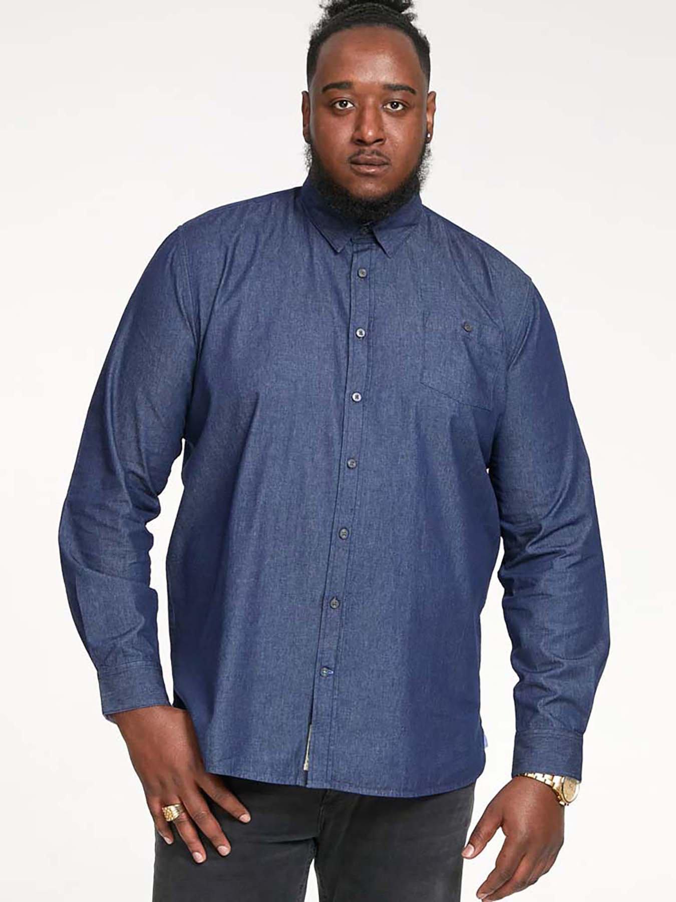 undefined Button Down Denim Shirt - Navy