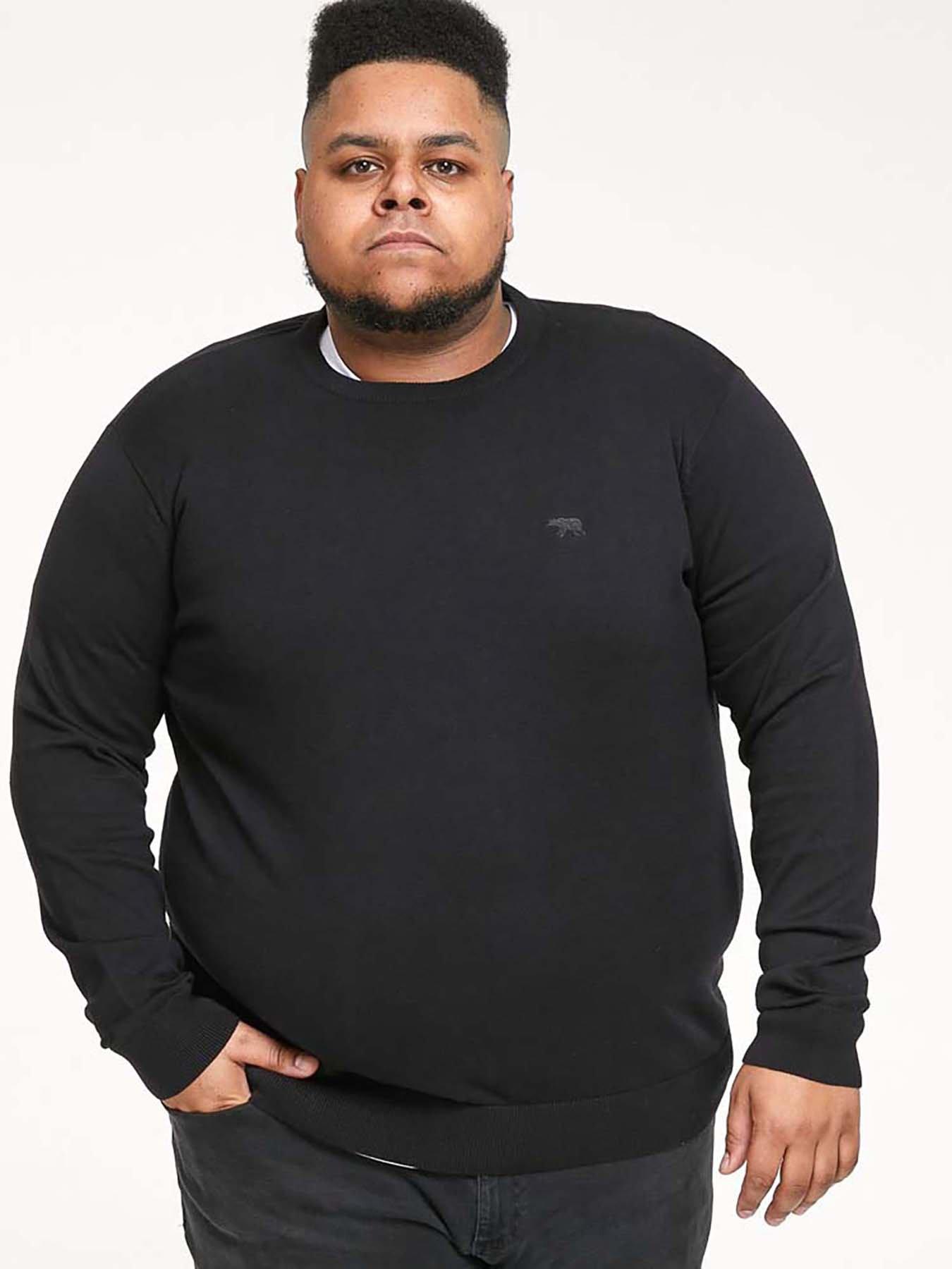 d555-basic-black-crew-neck-sweater