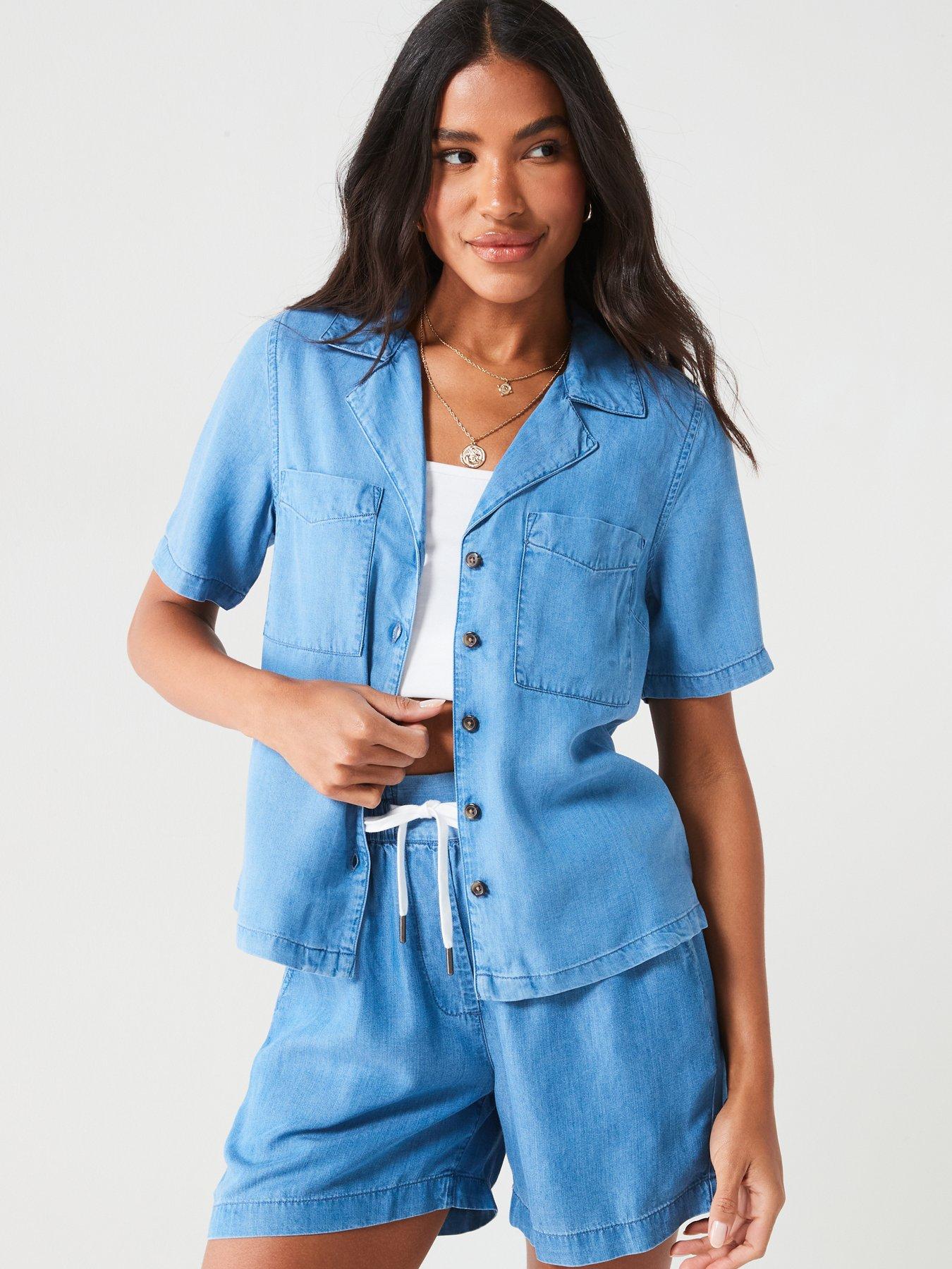 undefined Supersoft Denim Resort Shirt - Dark Wash
